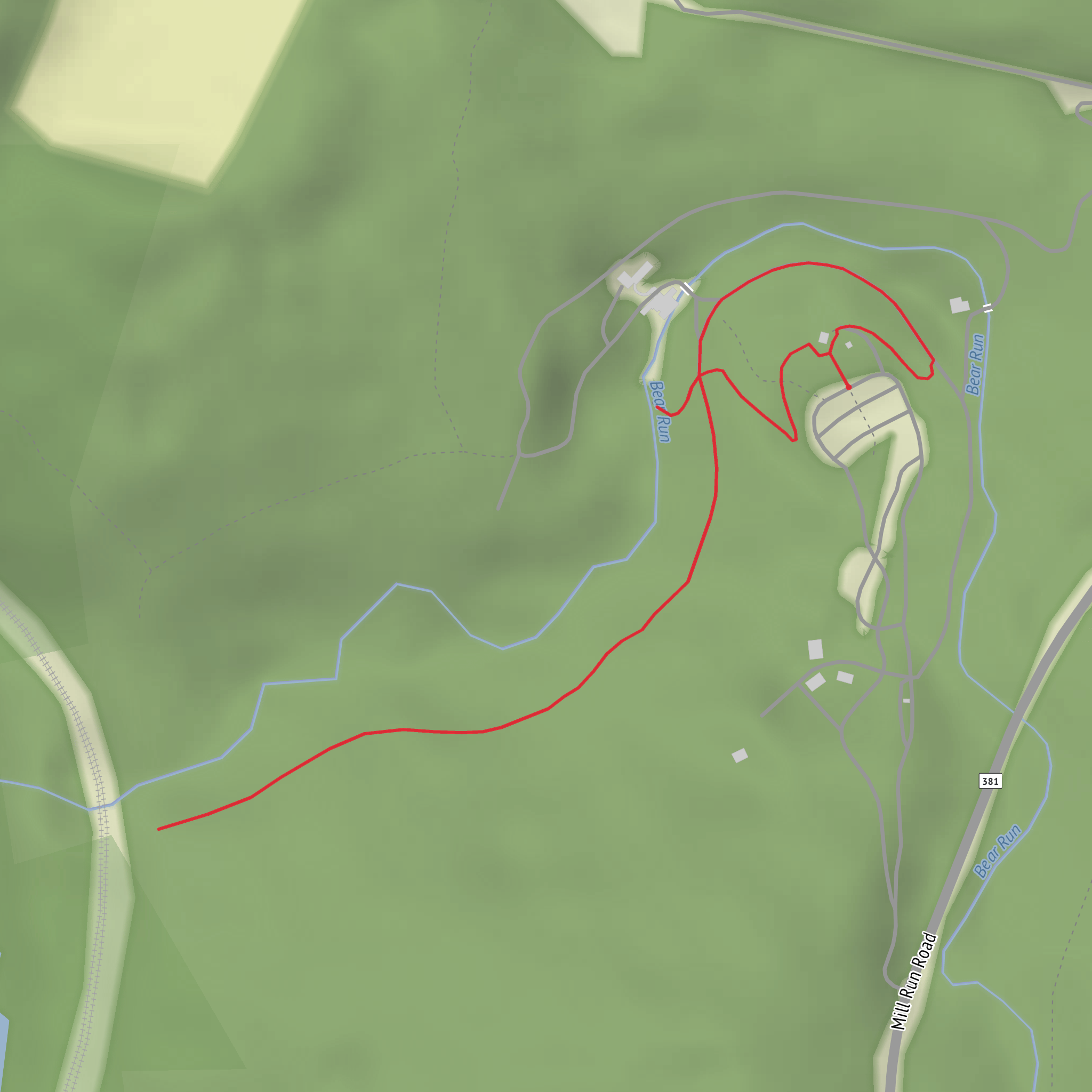 Lower Bear Run Trail mobile static map