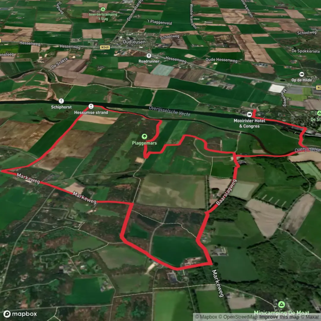 An image depicting the trail Zwarte Belt and Plaggemars Loop and its surrounding area.