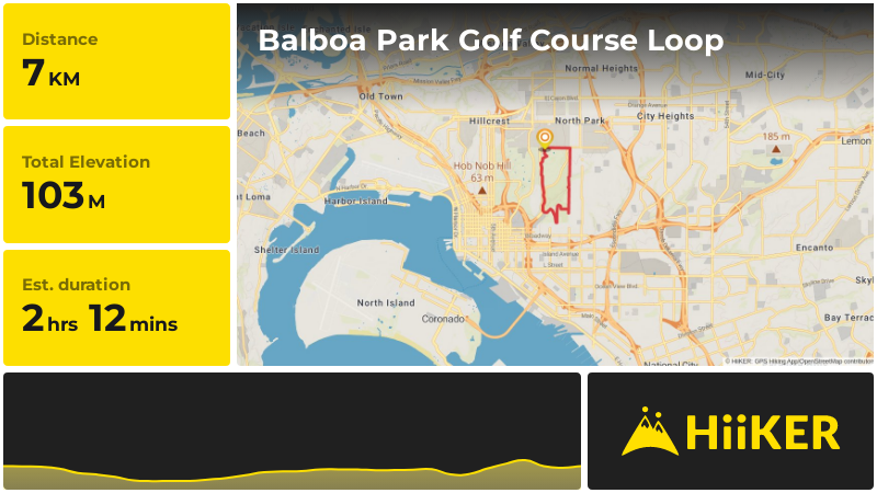 Balboa Park Golf Course Loop | San Diego County | California
