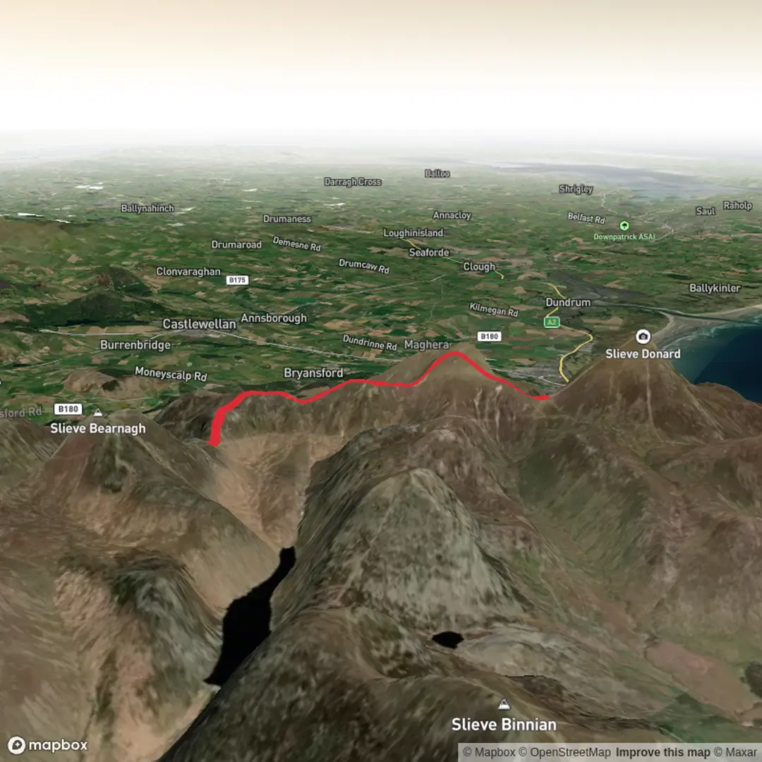 An image depicting the trail Best Of The North East Mournes and its surrounding area.