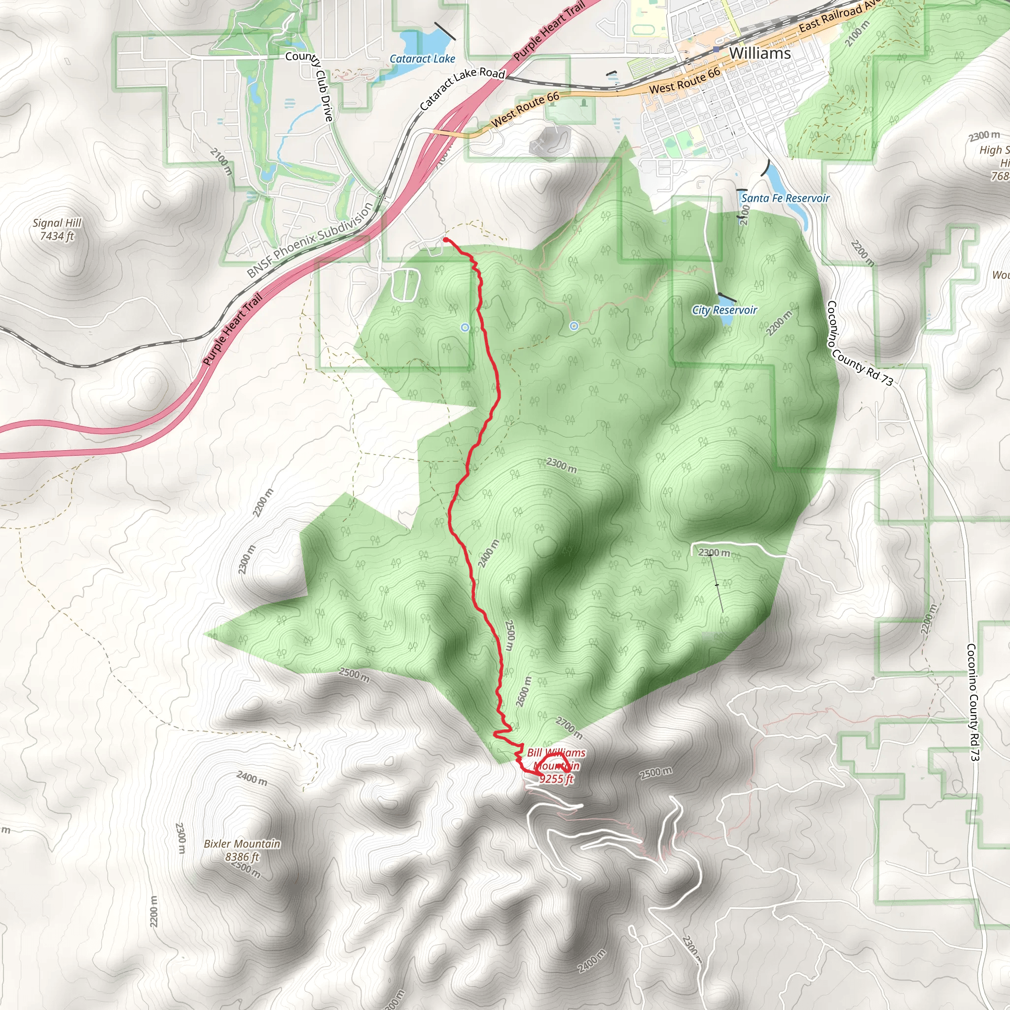 Bill Williams Trail mobile static map
