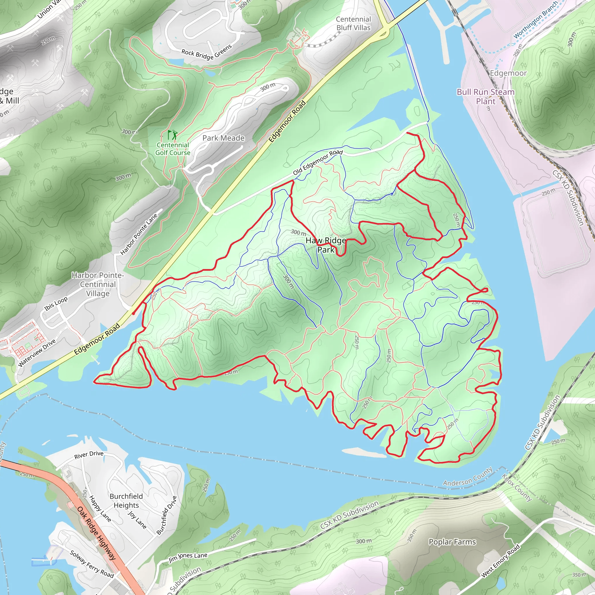 West Shore, South Shore and East Shore Loop mobile static map