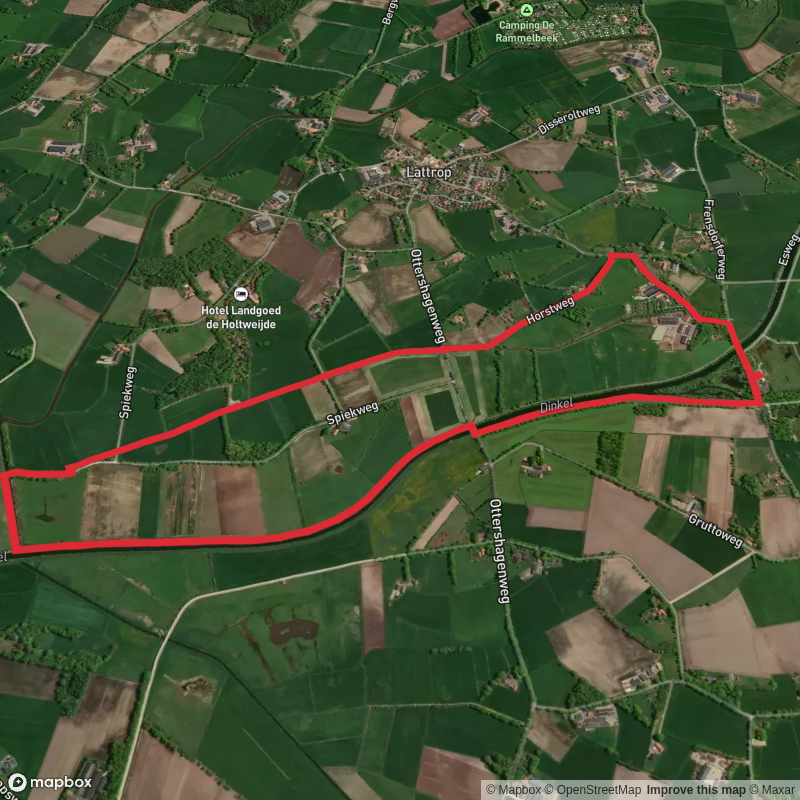 Dinkel via Dinkelpad and Latrop Paarse Route