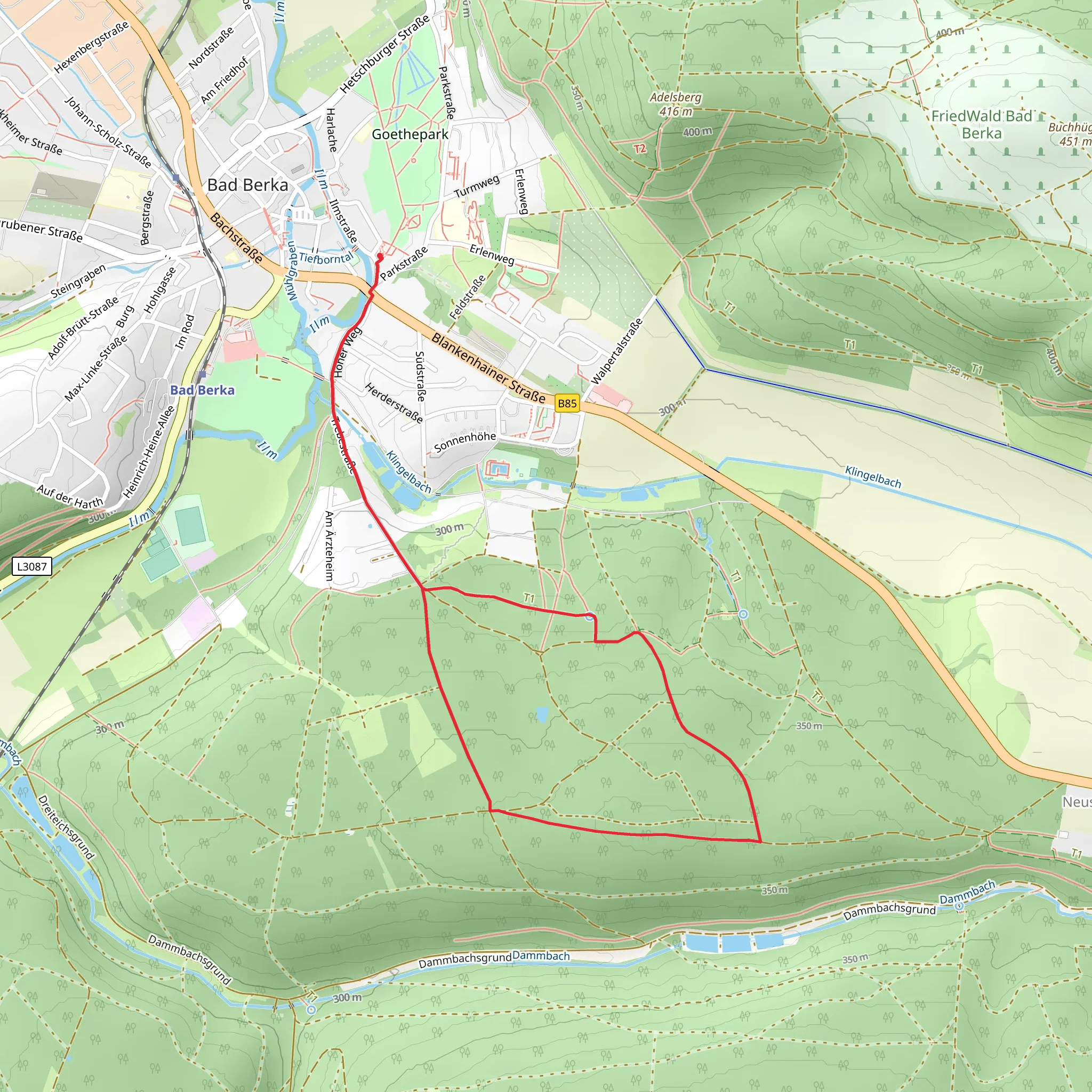 Justizrat Reinhard Weg mobile static map