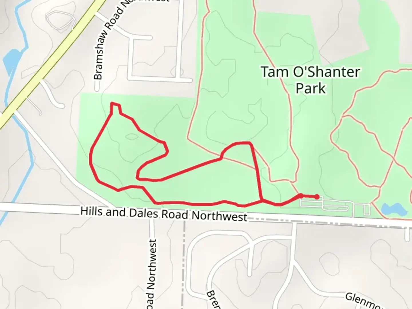 An image depicting the trail West Loop and its surrounding area.