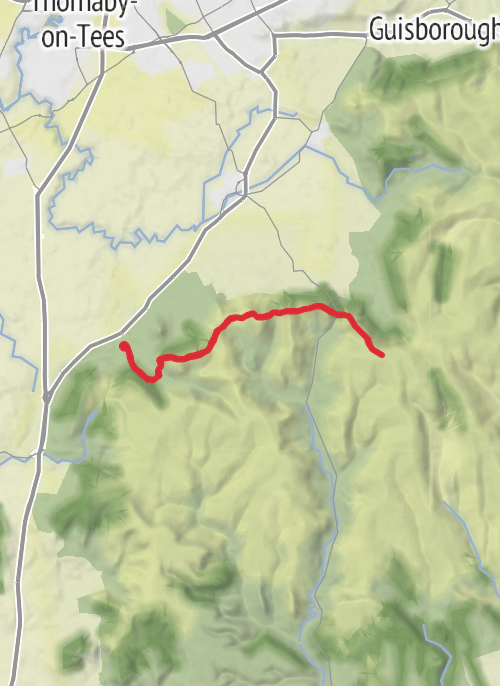 Hike on Swainby Training mobile static map