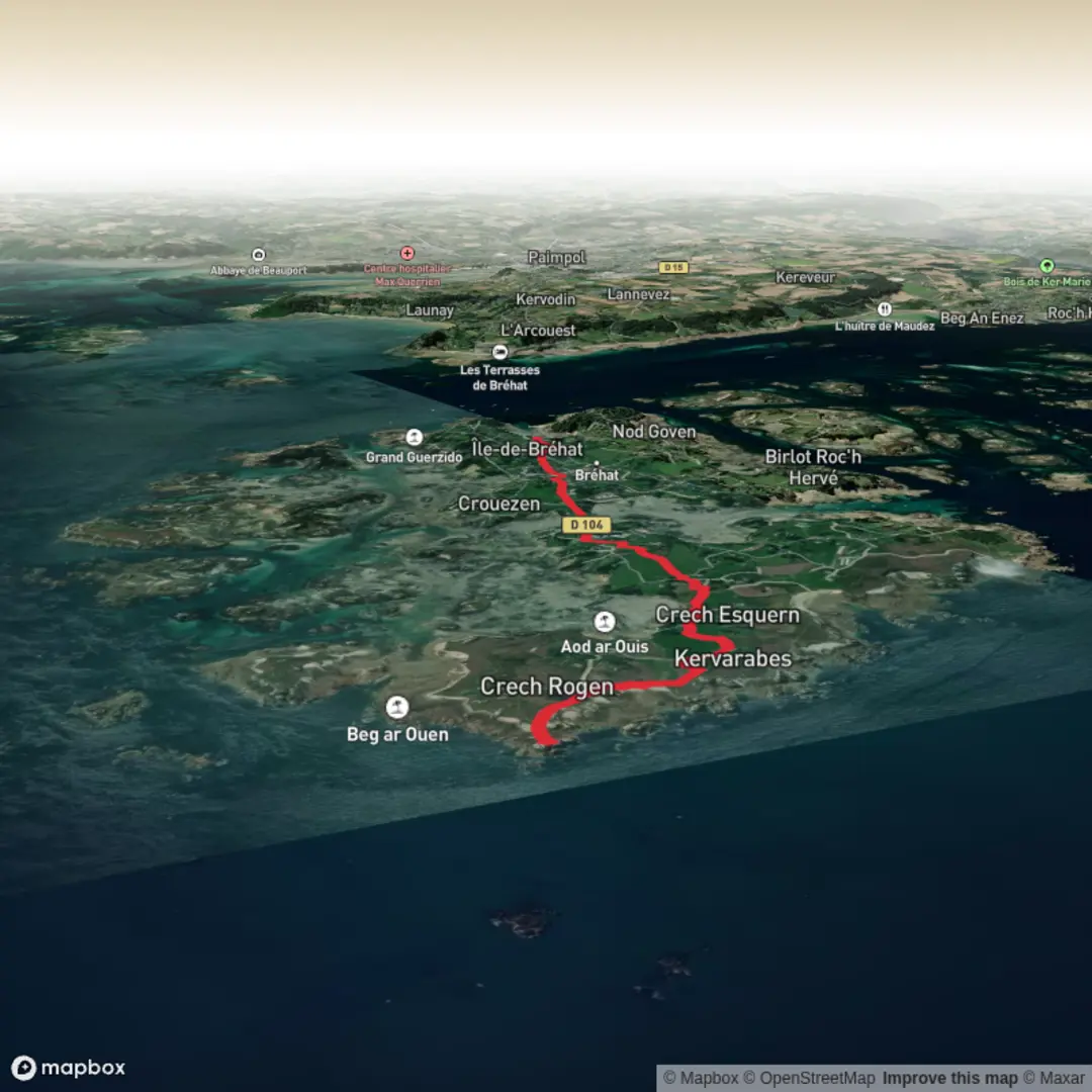 An image depicting the trail Hike from Île-de-Bréhat and its surrounding area.