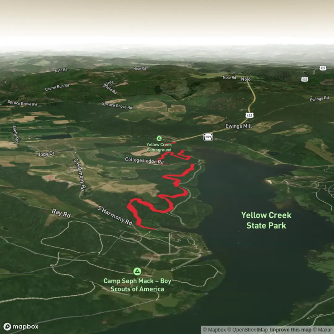 An image depicting the trail Handlers Long Haul Trail and its surrounding area.
