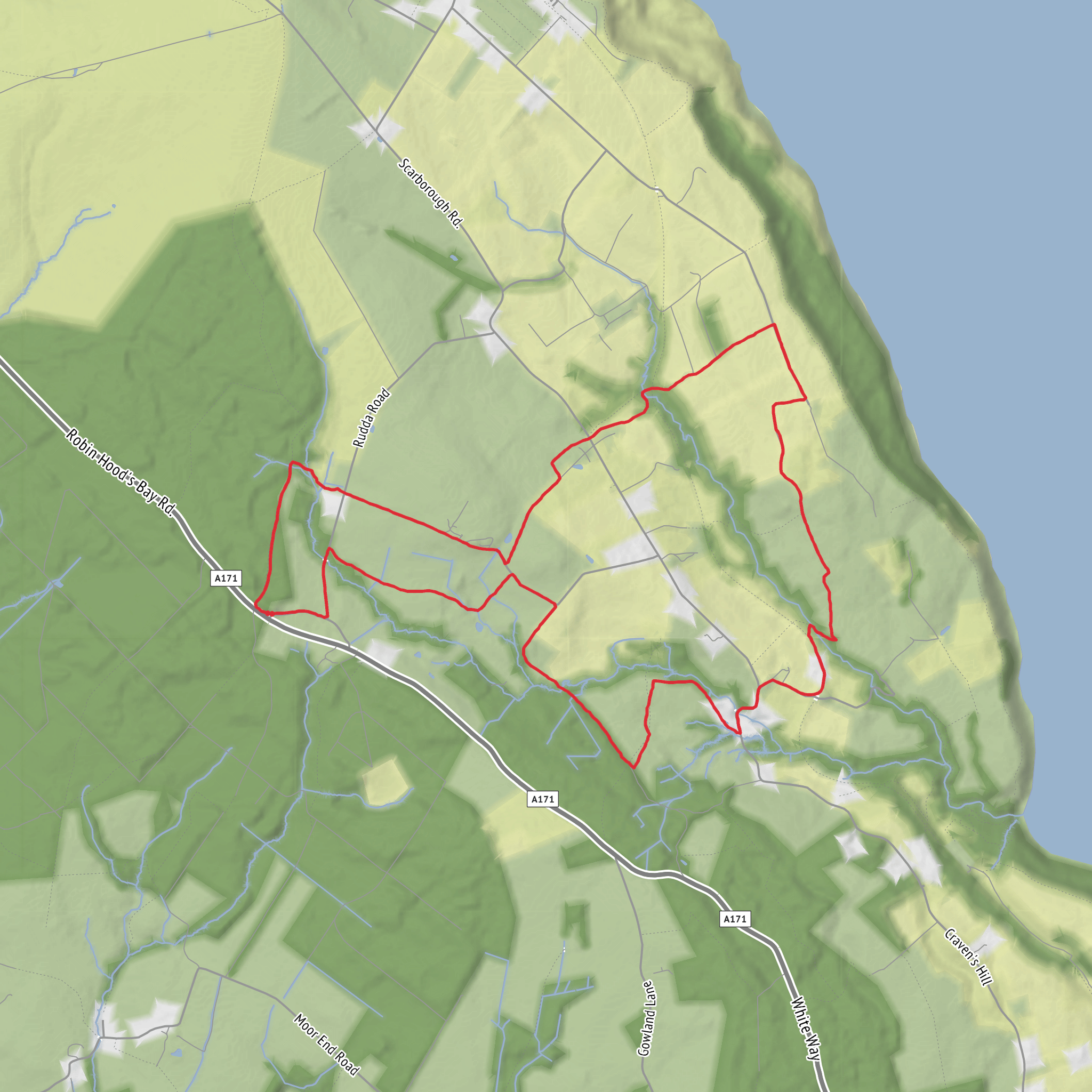Ryedale Walking Falcon Inn Staintondale Circular mobile static map