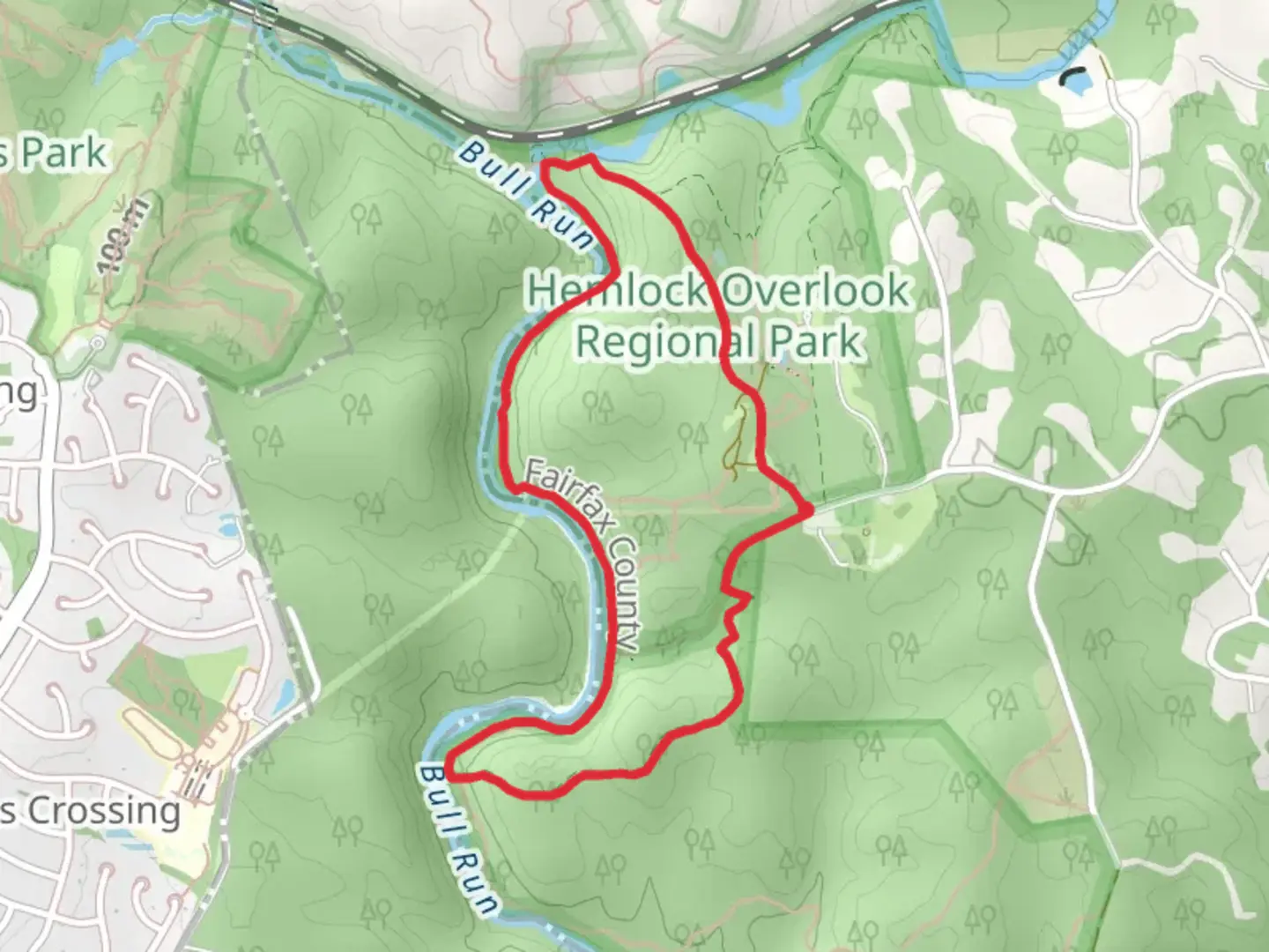 An image depicting the trail Bull Run-Occoquan Loop Trail and its surrounding area.
