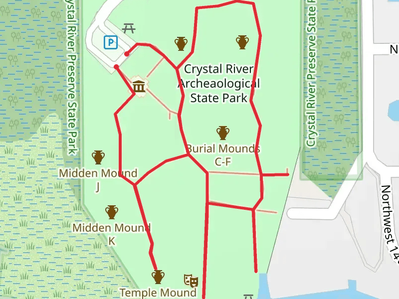 Crystal River Archaeological State Park Loop