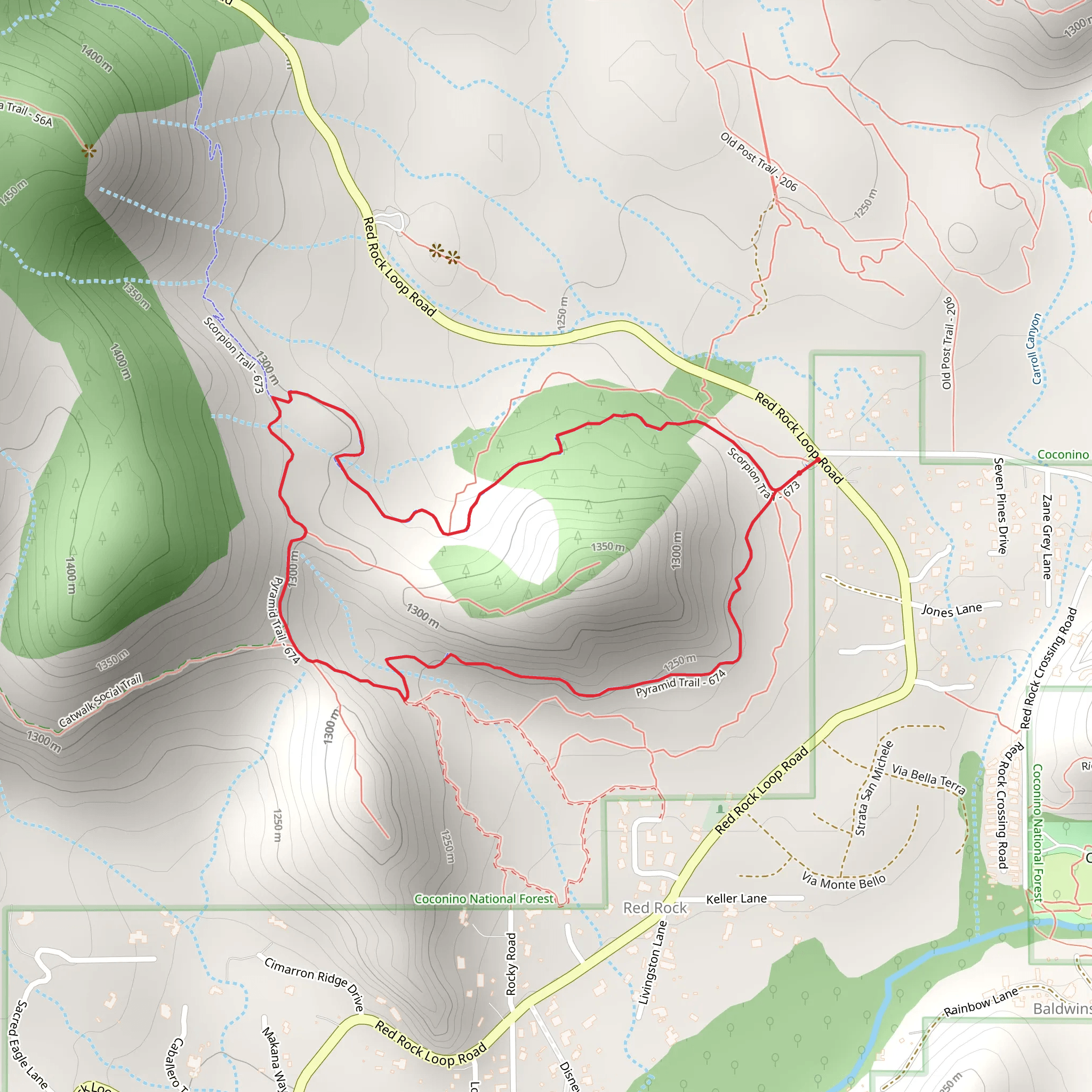 Pyramid Trail mobile static map