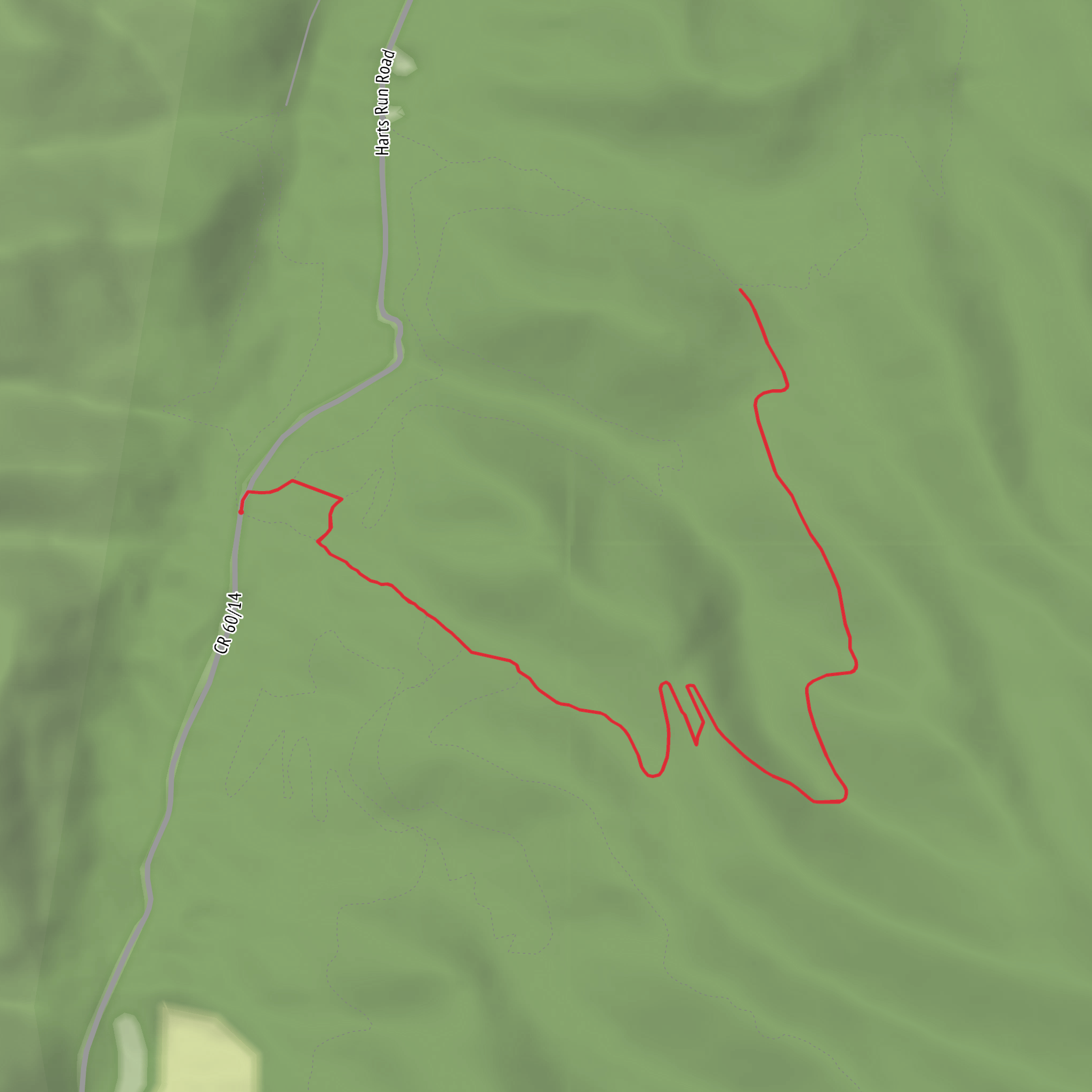 Black Bear Trail via Youngs Nature Trail mobile static map