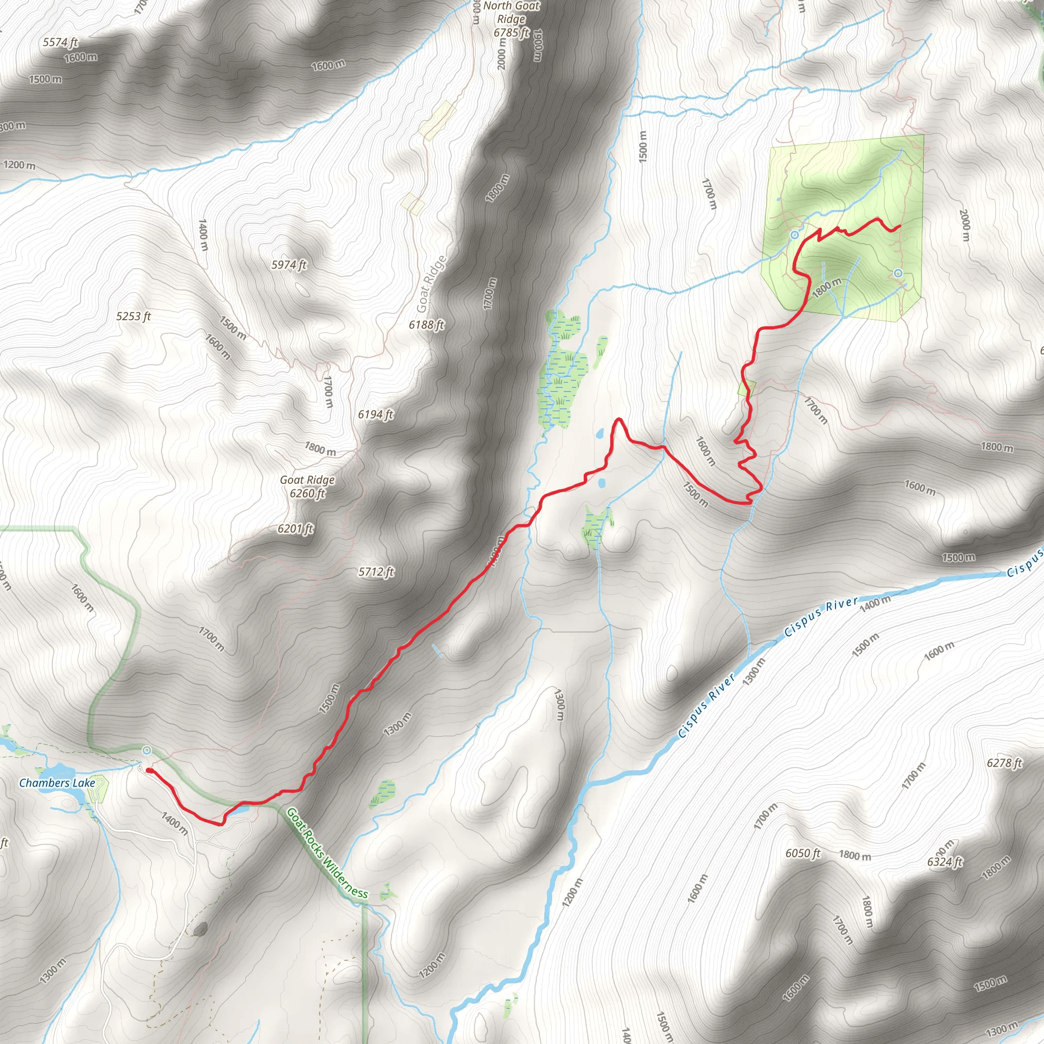 Snowgrass Trail mobile static map