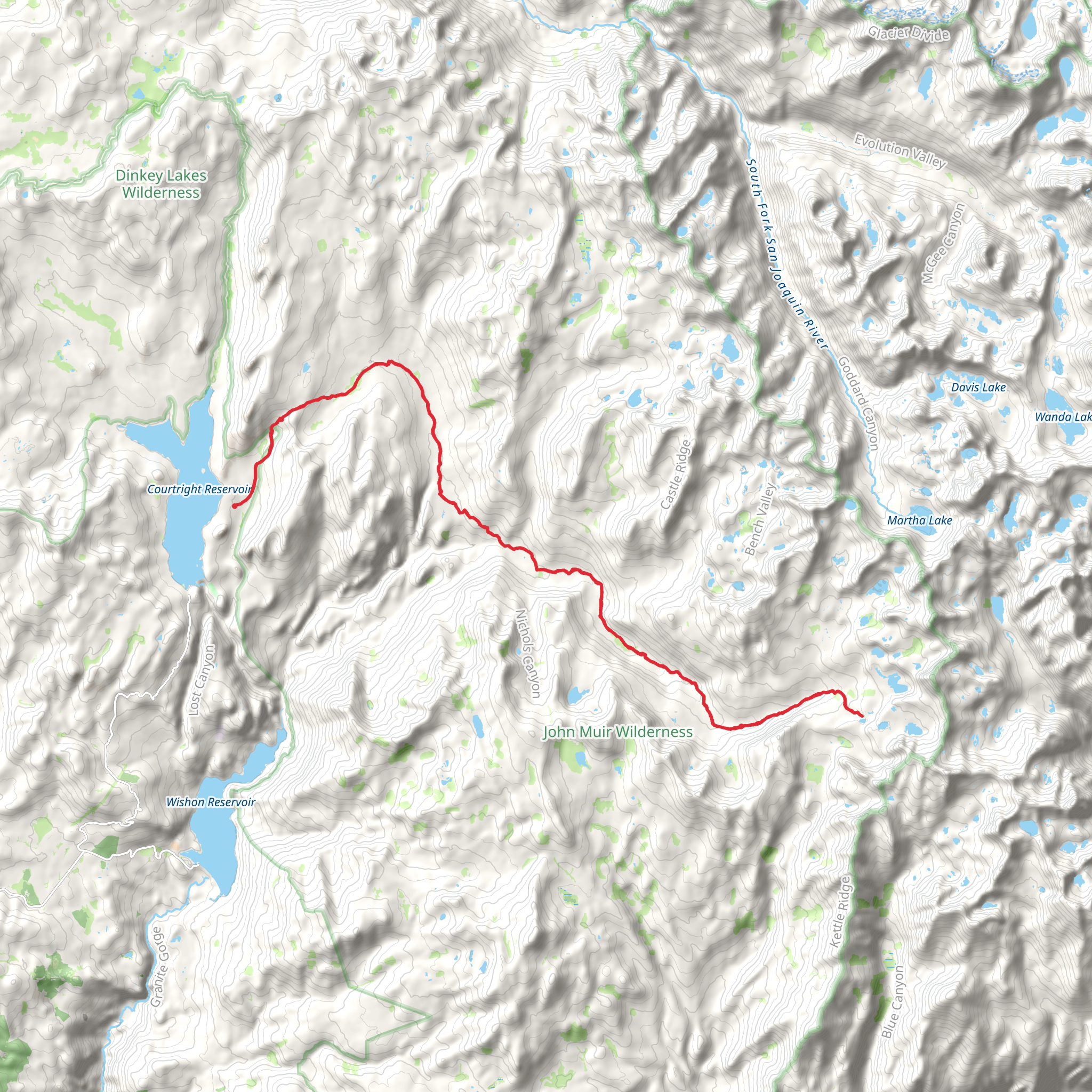 Portal Lake via Blackcap Trail mobile static map