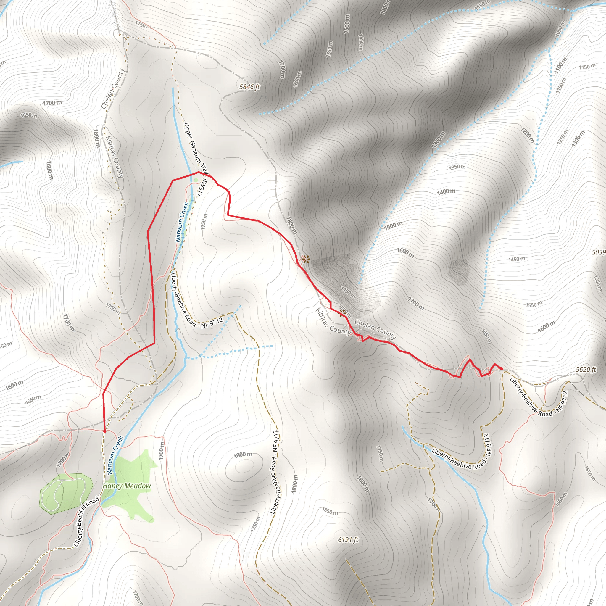 Mount Lillian Trail mobile static map