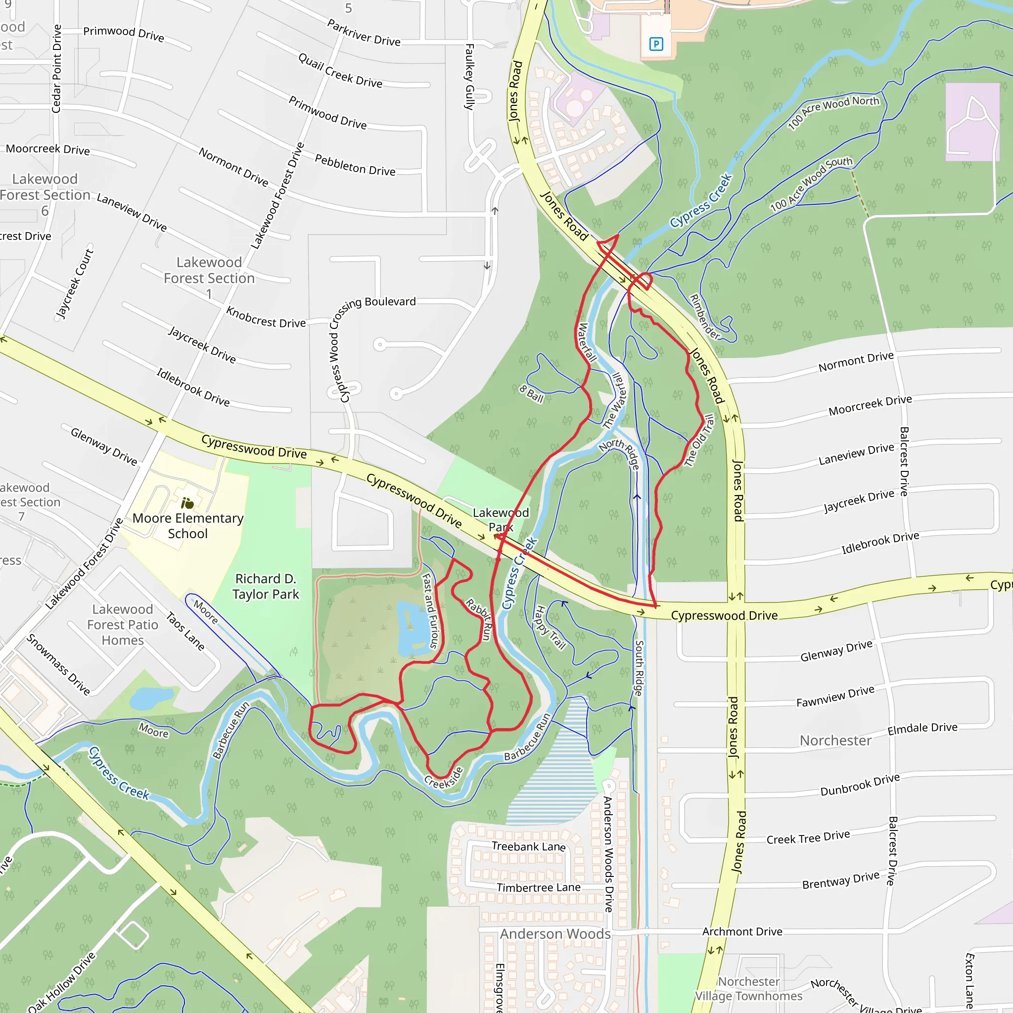 The Old Trail and Fast and Furious Loop mobile static map