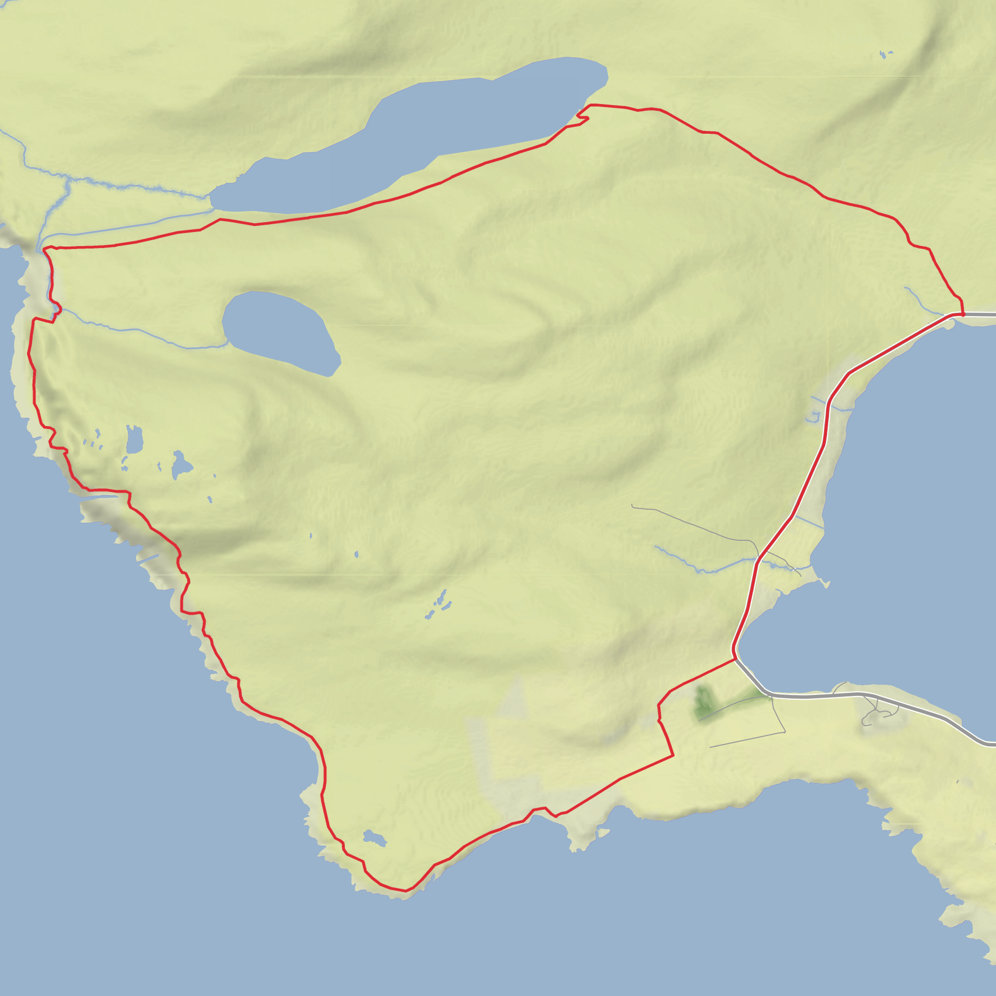 North Bay, Heldale Water, HaWick and Tor Ness Loop mobile static map