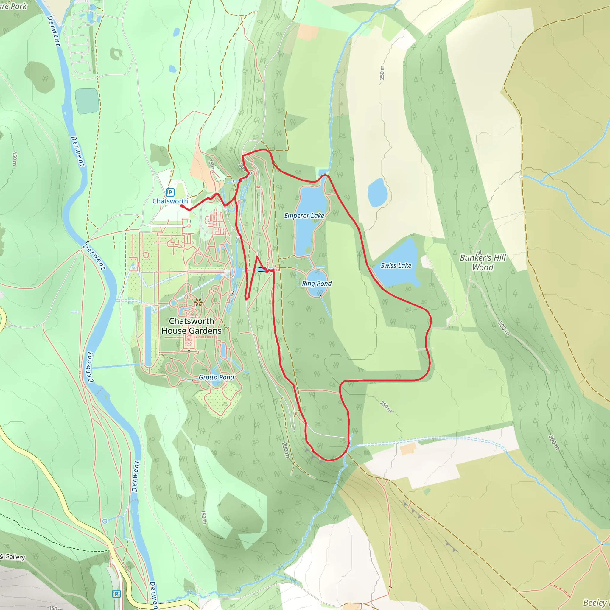Emperor Lake and Swiss Lake mobile static map