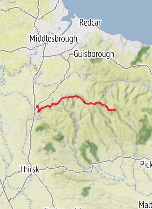 Hambleton Hiking mobile static map