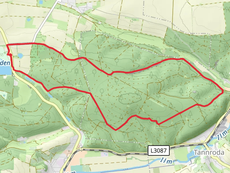 Kranich Rundwanderweg and Hauptwanderweg Eisenach - Jena