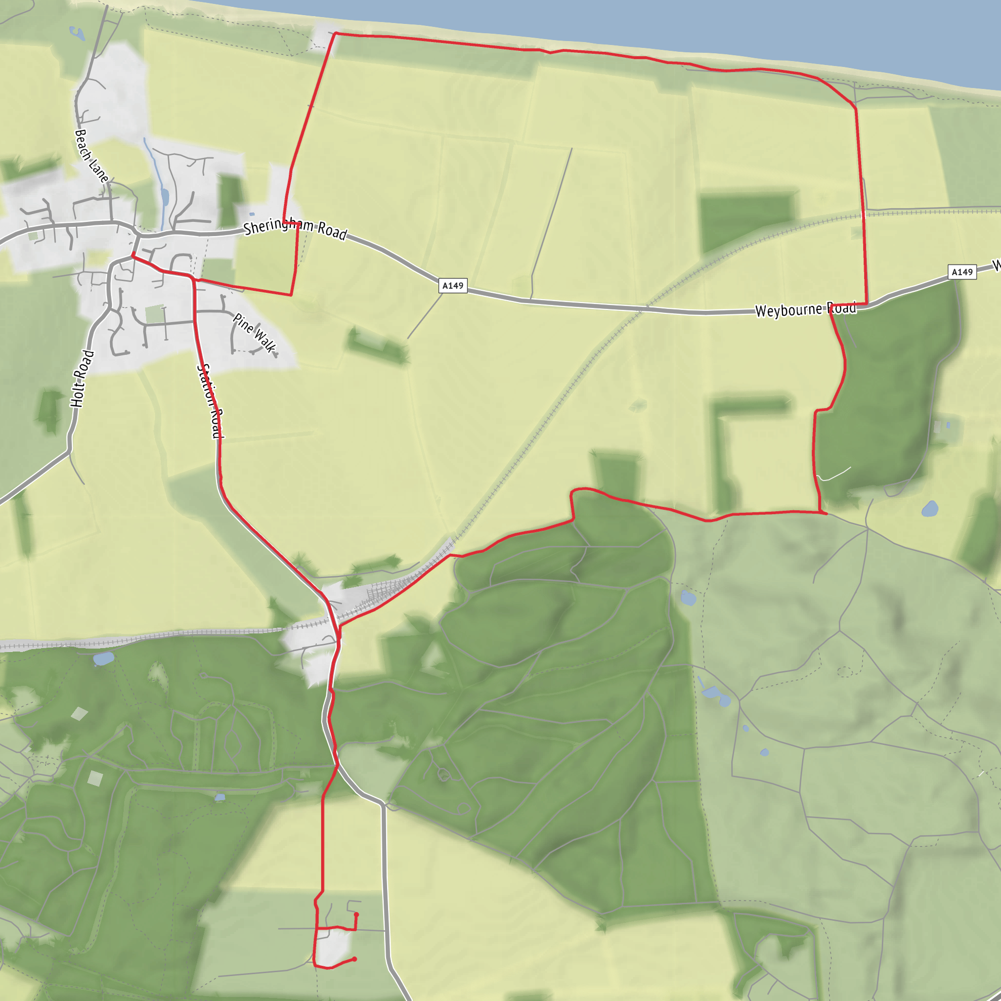 Cracking Hill, Oak Wood and Fox Hill Loop mobile static map