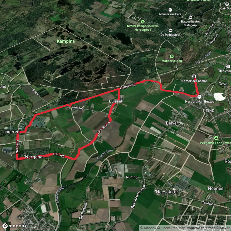 Kasteel Nemerlaer and Heesemanshoeve via Uilenbroek and Kapel Weg