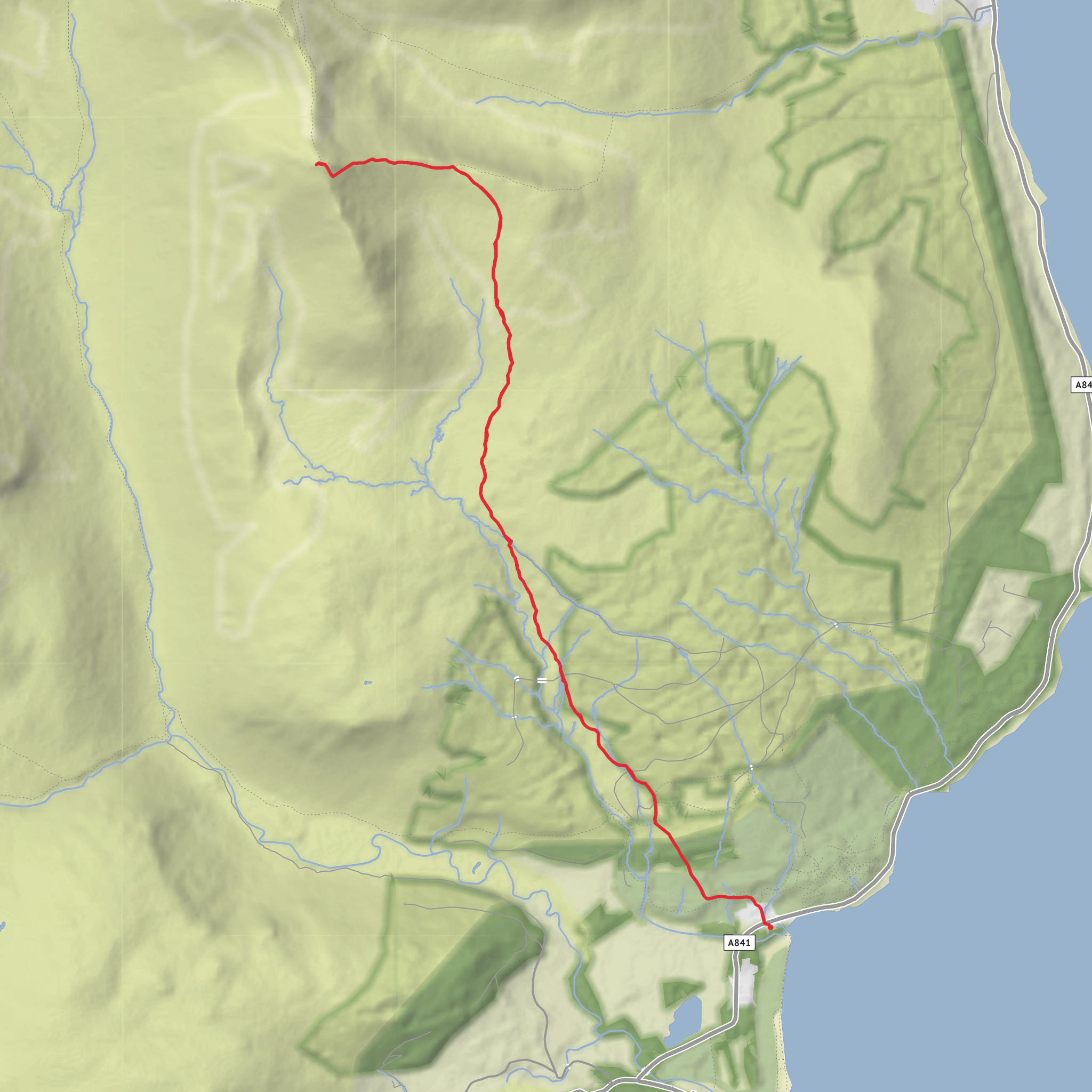 Goatfell from Cladach mobile static map