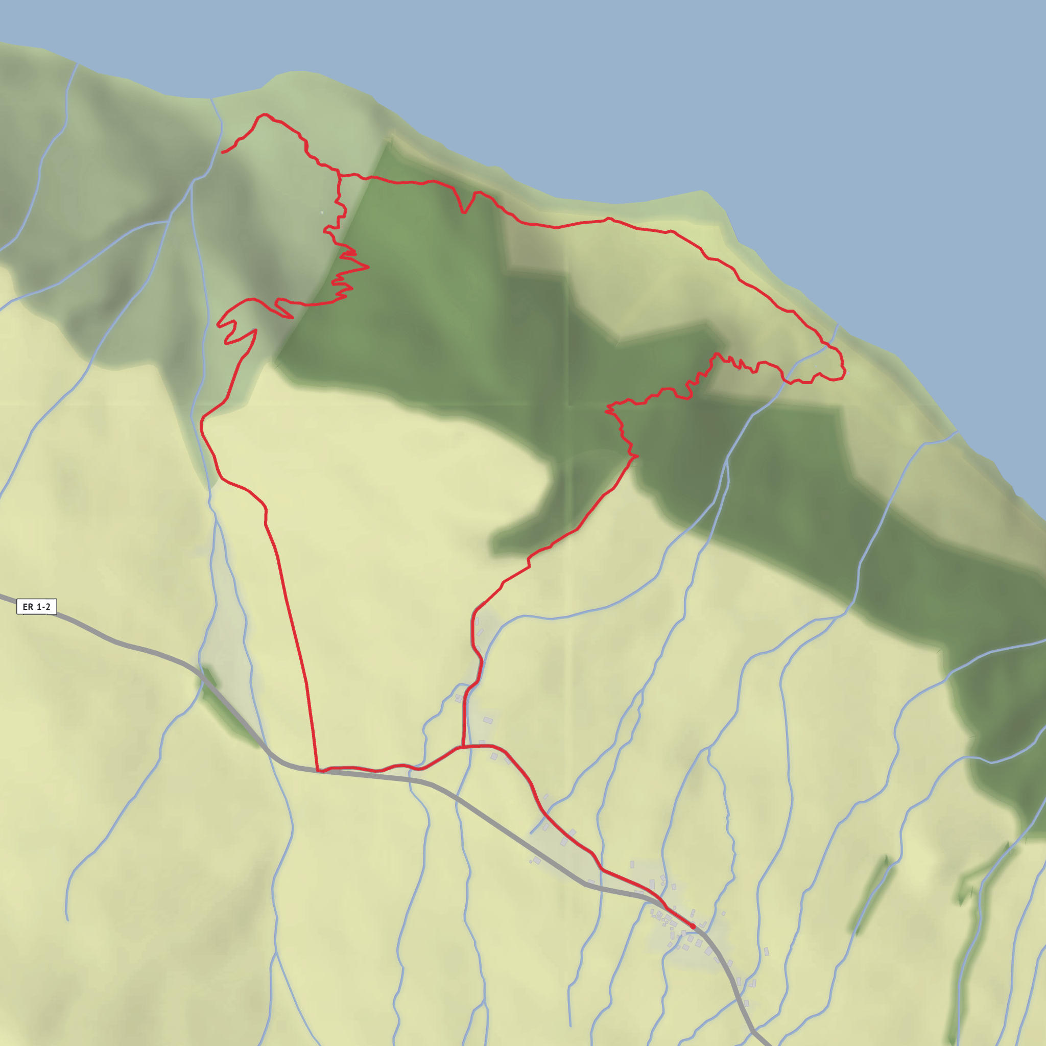 Cascata do Poco das Airoses, Fajãs do Toledo and Pico Loicano Loop mobile static map