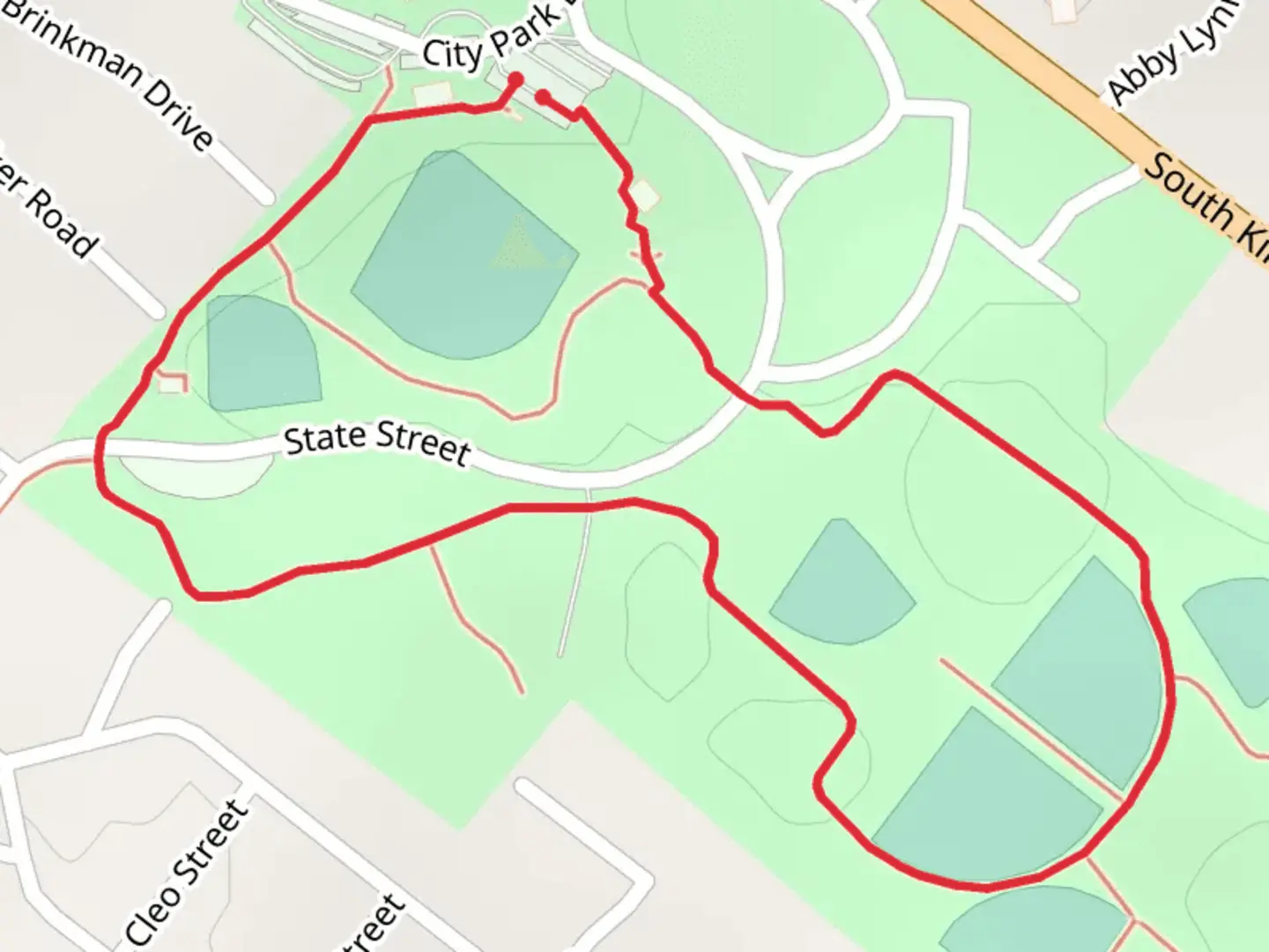 An image depicting the trail State Street Loop and its surrounding area.