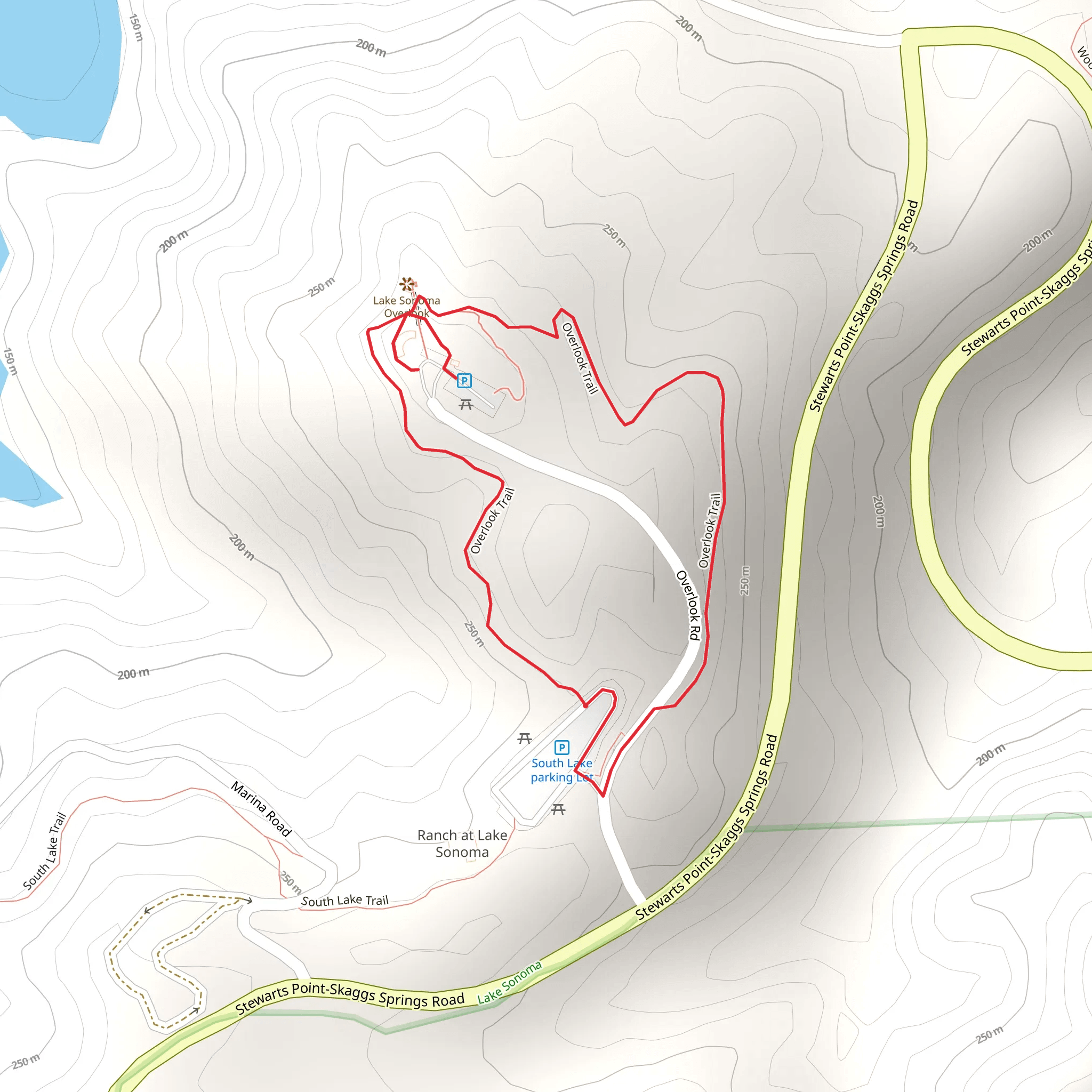 Overlook Road Loop mobile static map
