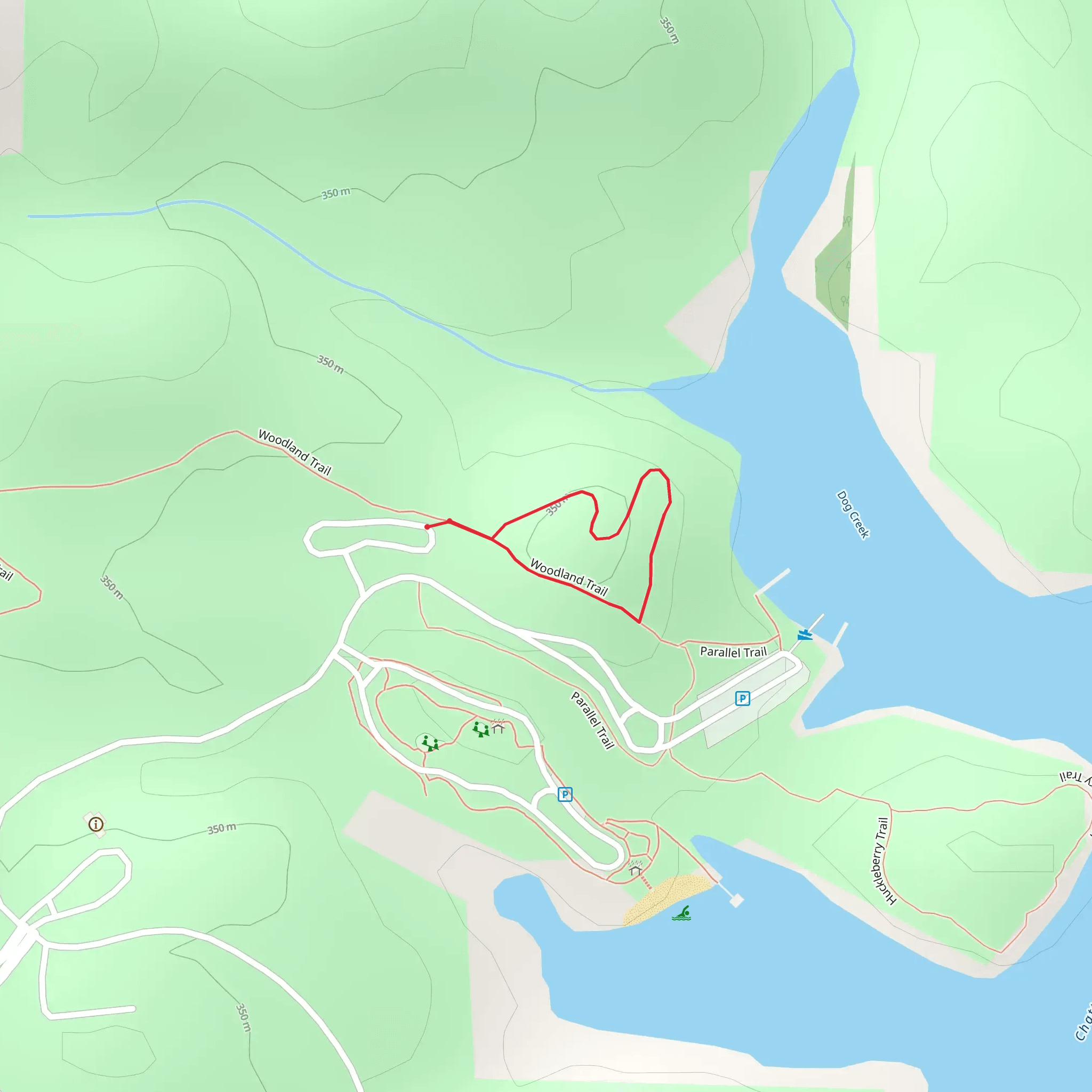 Woodland Loop Trail mobile static map