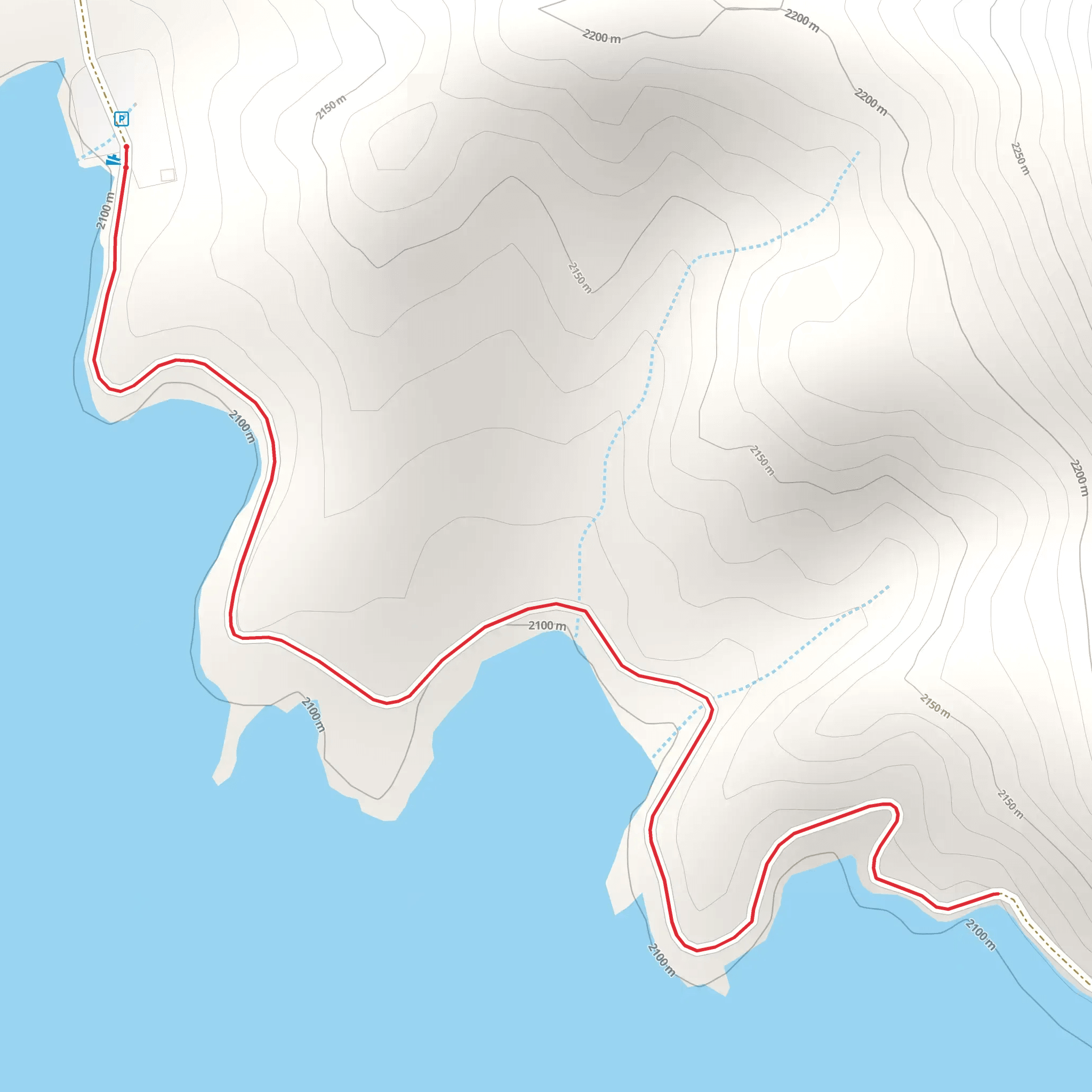 Lake Nighthorse East Shore Walk mobile static map
