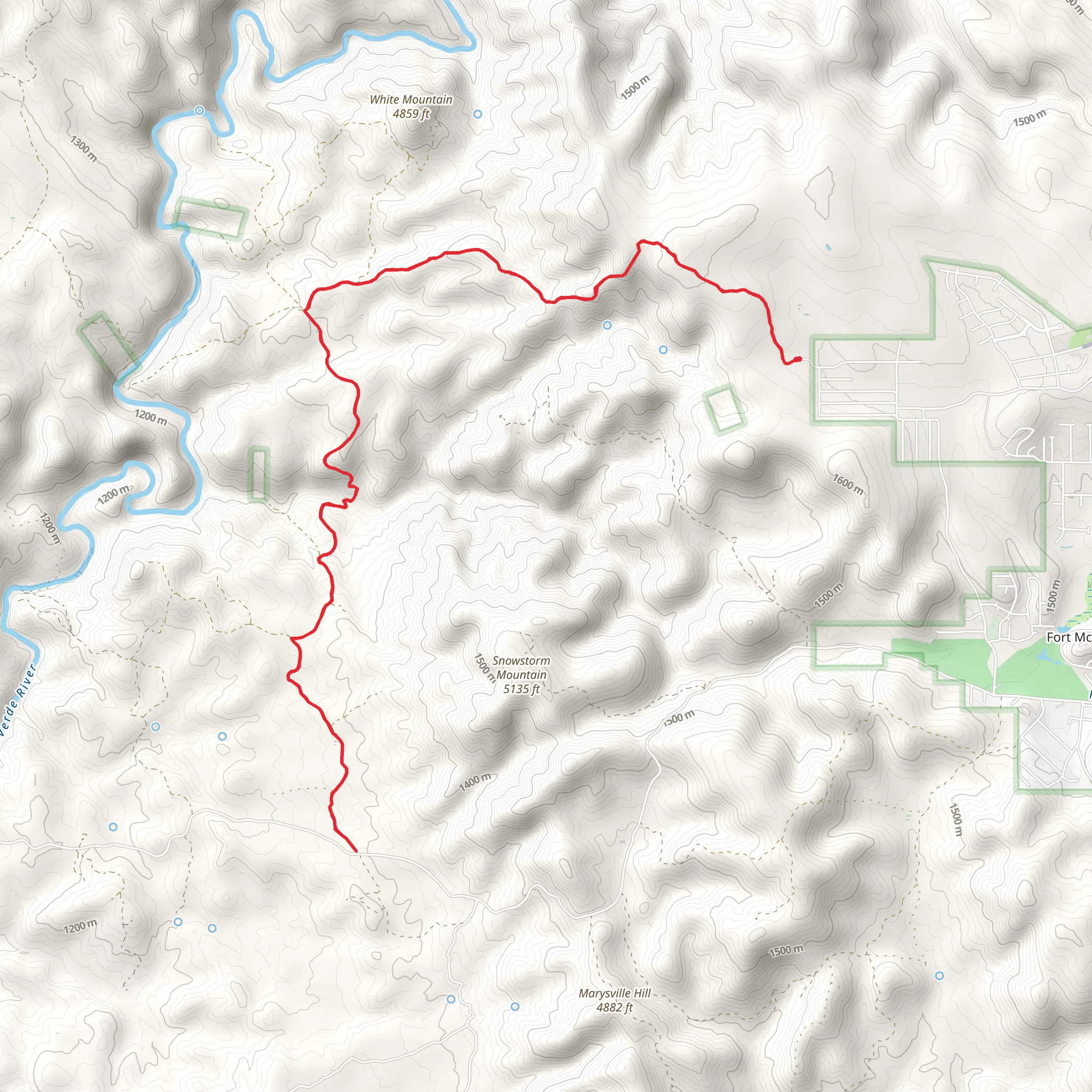 White Mountain mobile static map