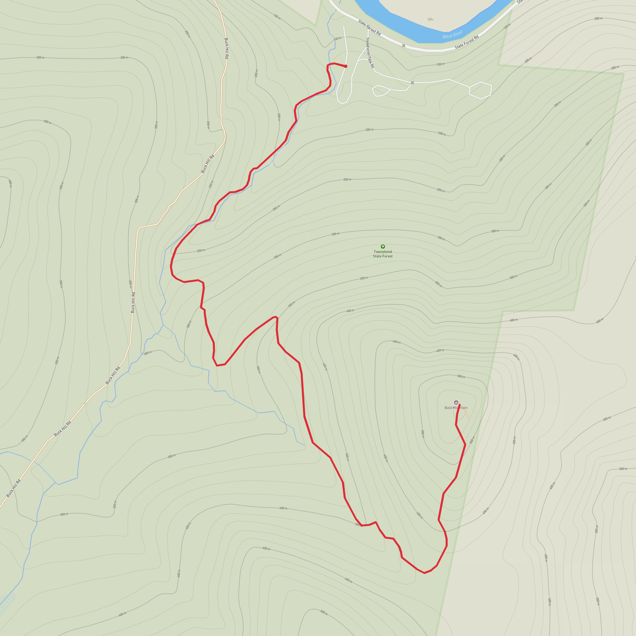 Bald Mountain mobile static map