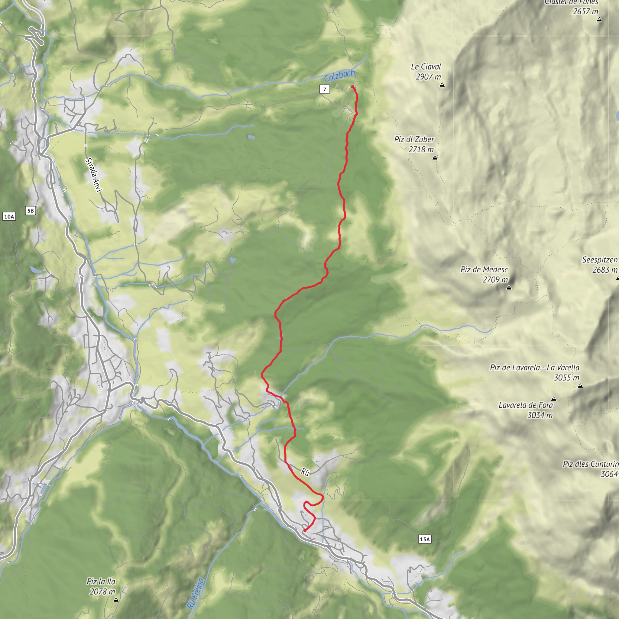 Hike 17 - San_Cassiano__Rifugio_Santa_Croce mobile static map