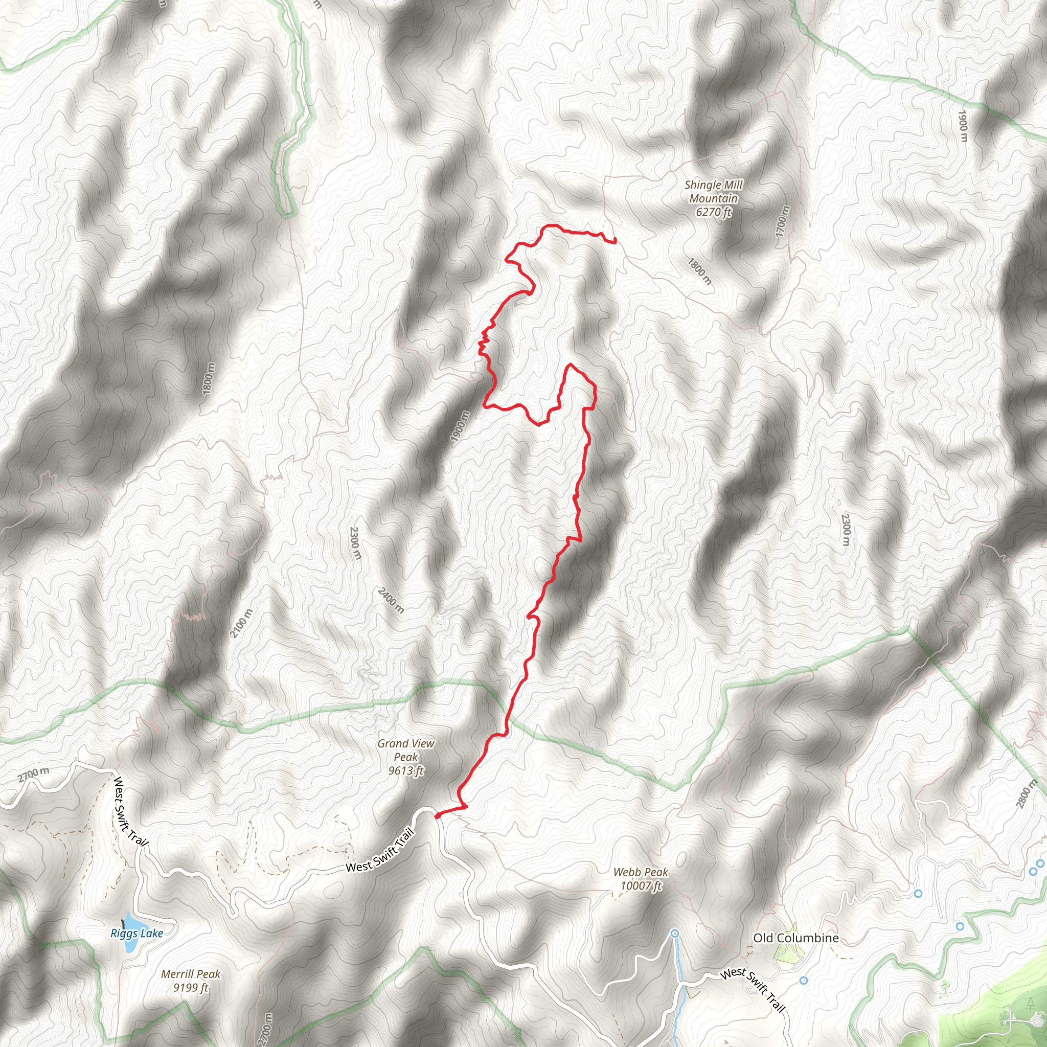 Blair Canyon Trail mobile static map