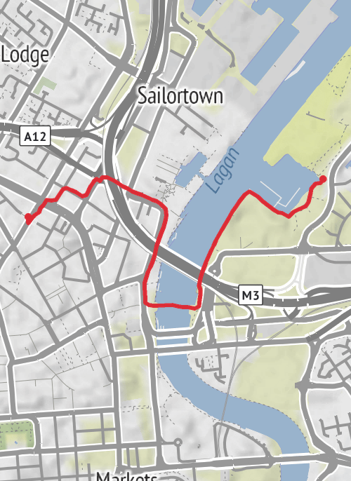 County Down Cycling mobile static map