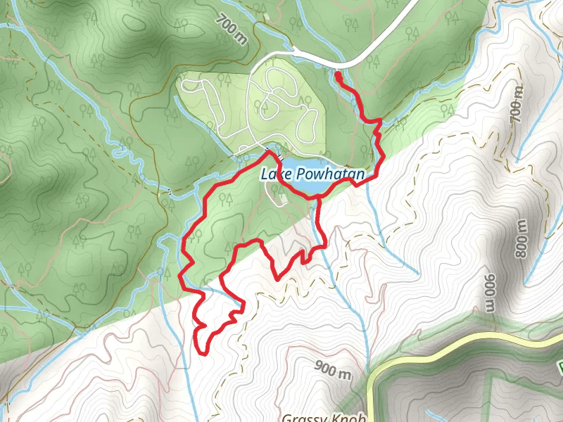Lake Powhatan via Small Creek Trail and Pine Tree Loop