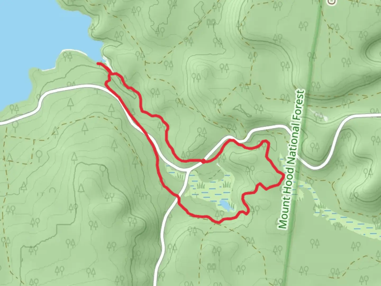 An image depicting the trail Headwaters and Miller Loop Trail and its surrounding area.