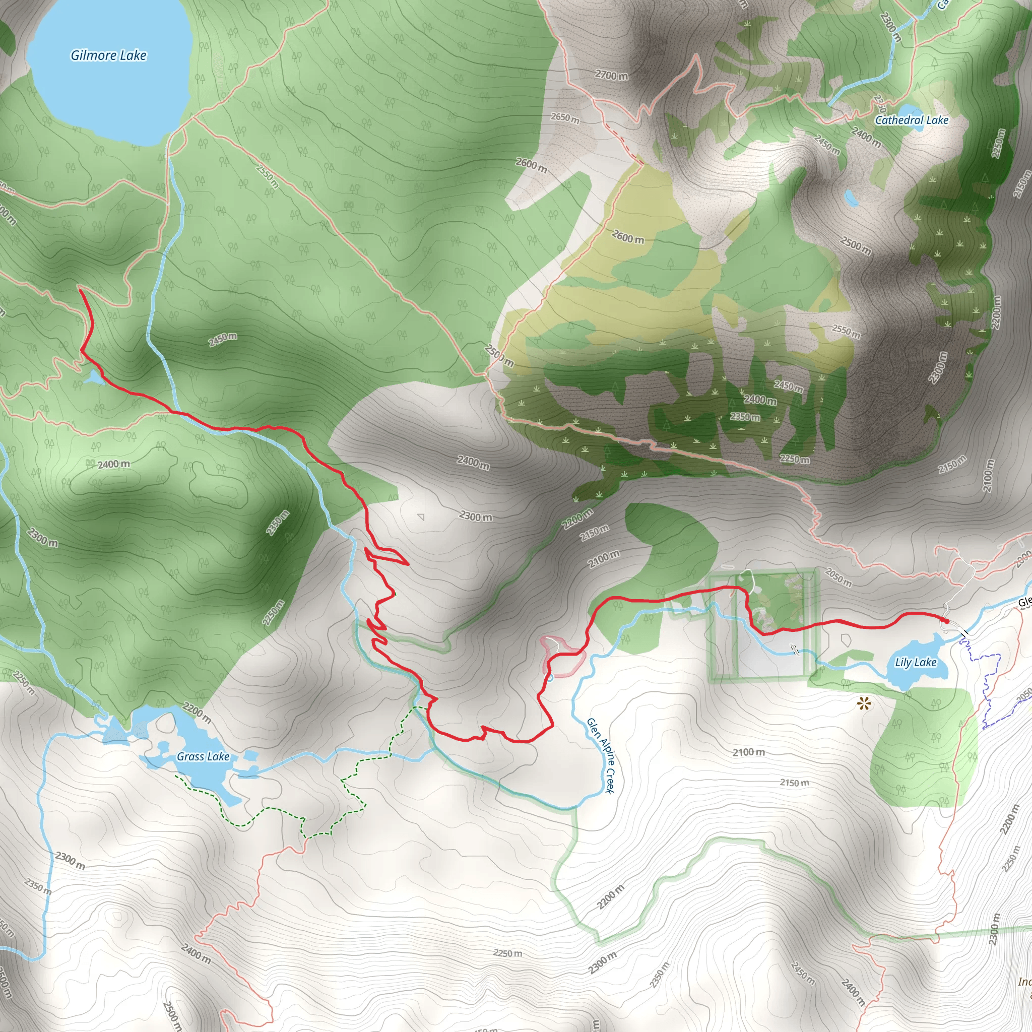 Glen Alpine Trail mobile static map