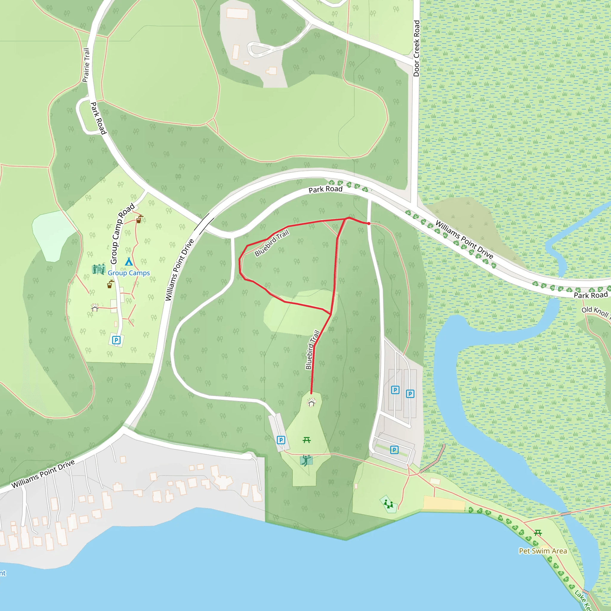 Bluebird Loop Trail mobile static map