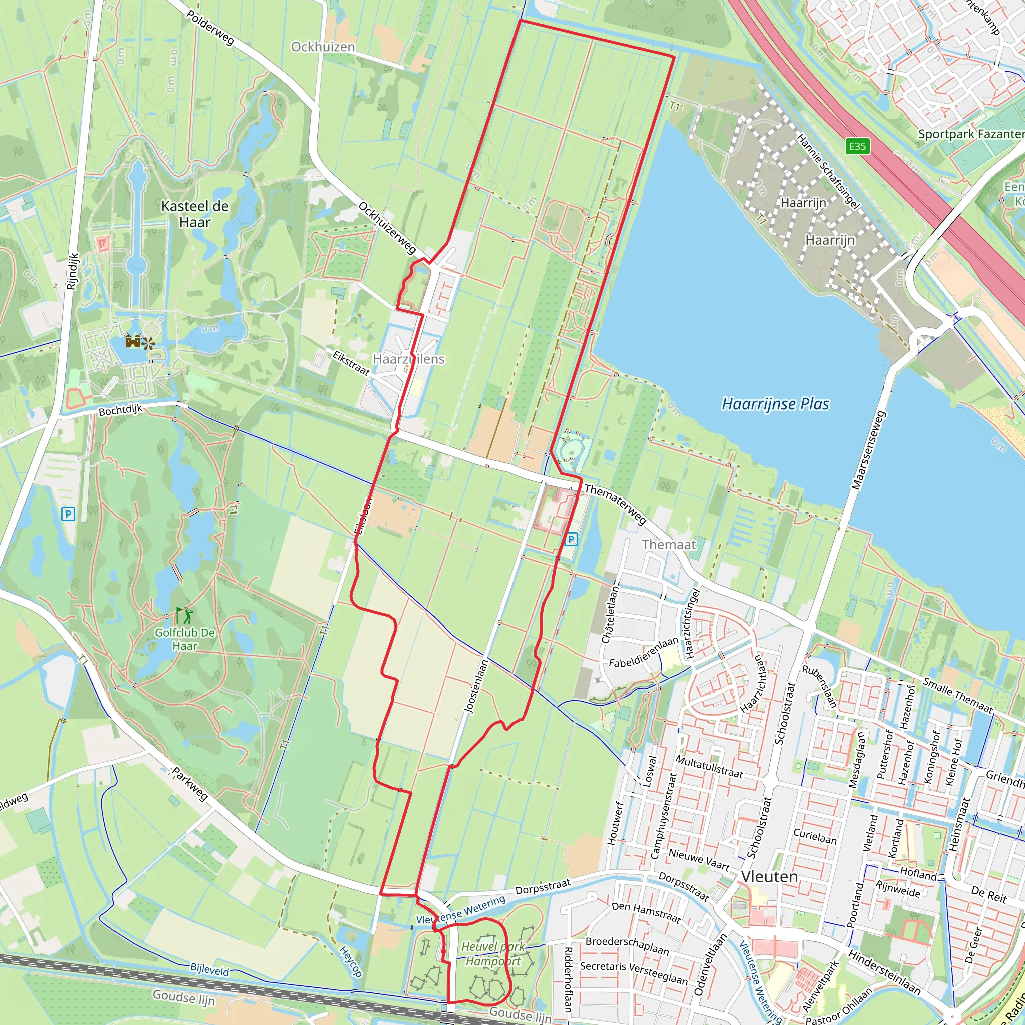 Hollaertpromenade, Rijnveldsche Pad and Verlengade Park Weg mobile static map