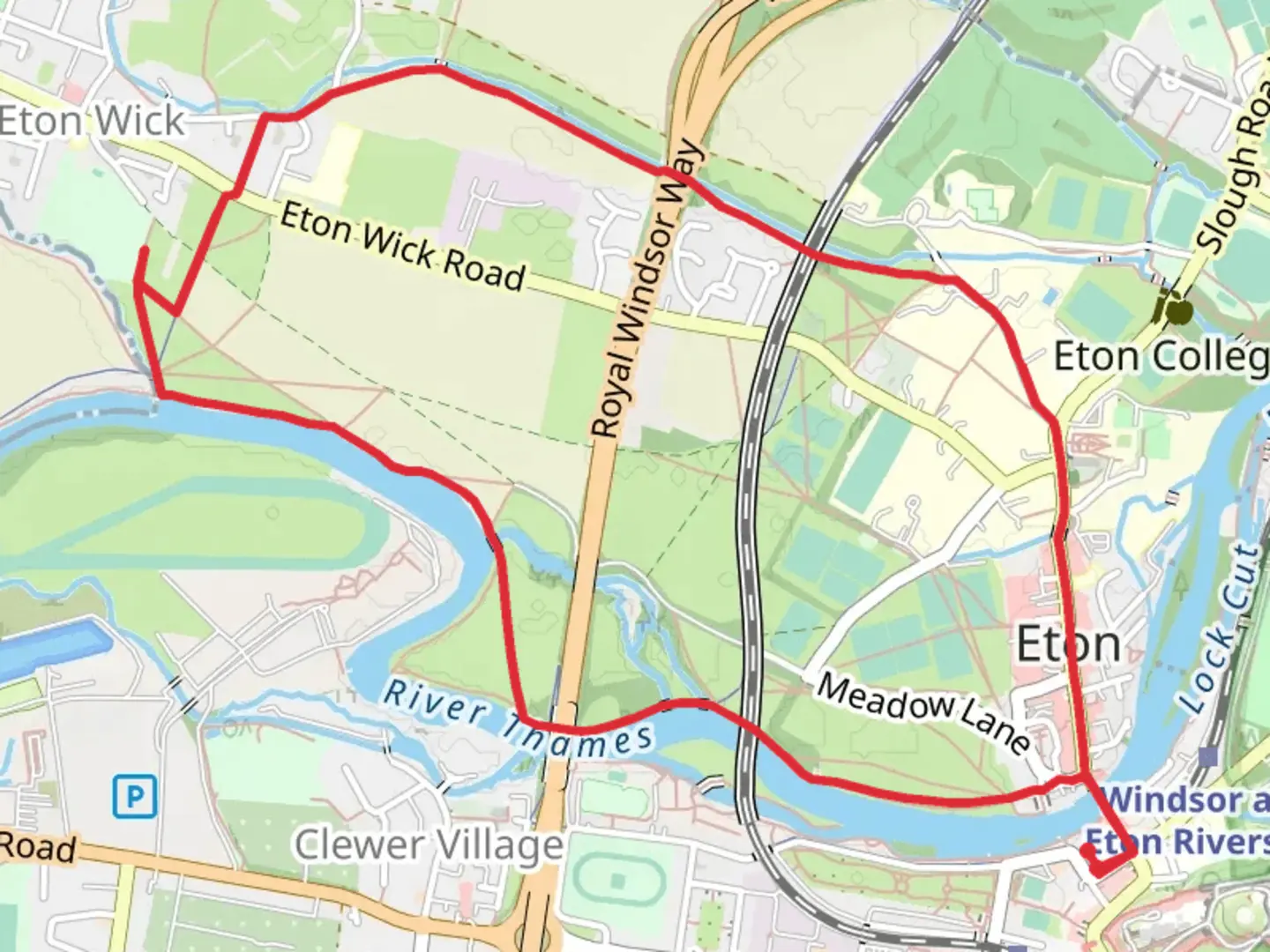 An image depicting the trail Eton and Cooley's Meadow Loop and its surrounding area.