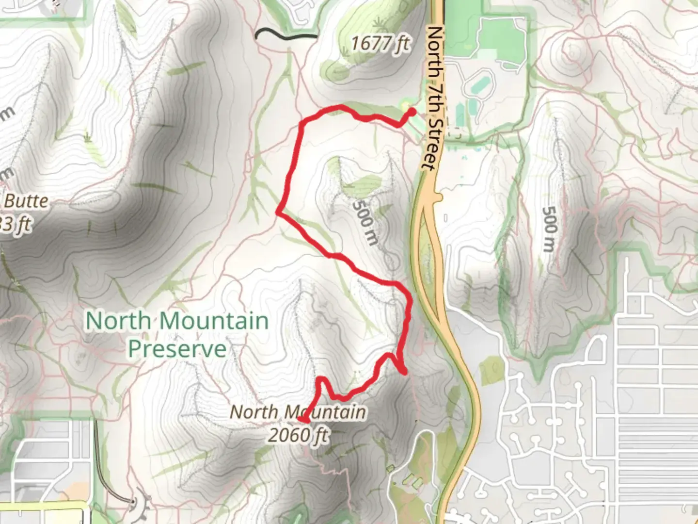 An image depicting the trail North Mountain via Charles M Christiansen Trail and its surrounding area.