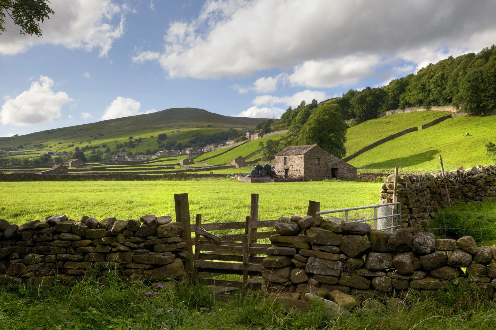 An image depicting the trail Skipton Loop via Pennine Way and its surrounding area.