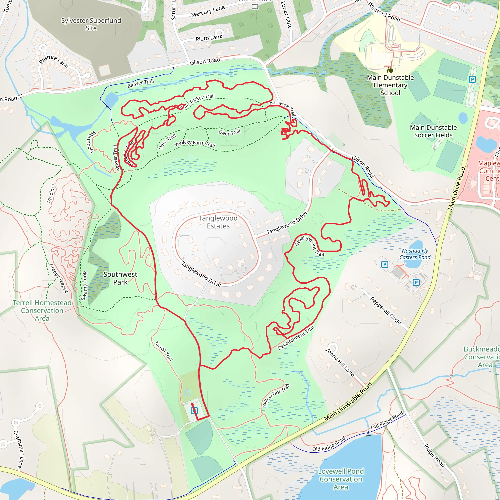 Gilson Cemetery Loop mobile static map