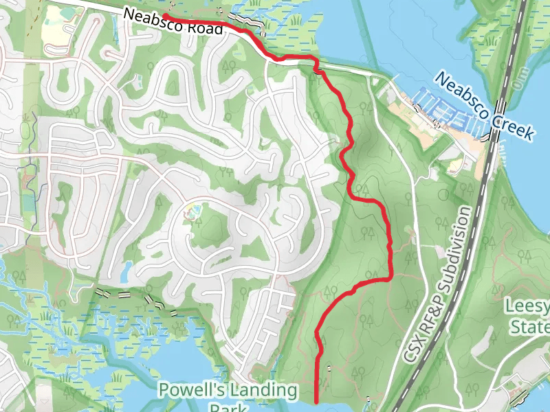 Neabsco Road and Powells Creek Trail