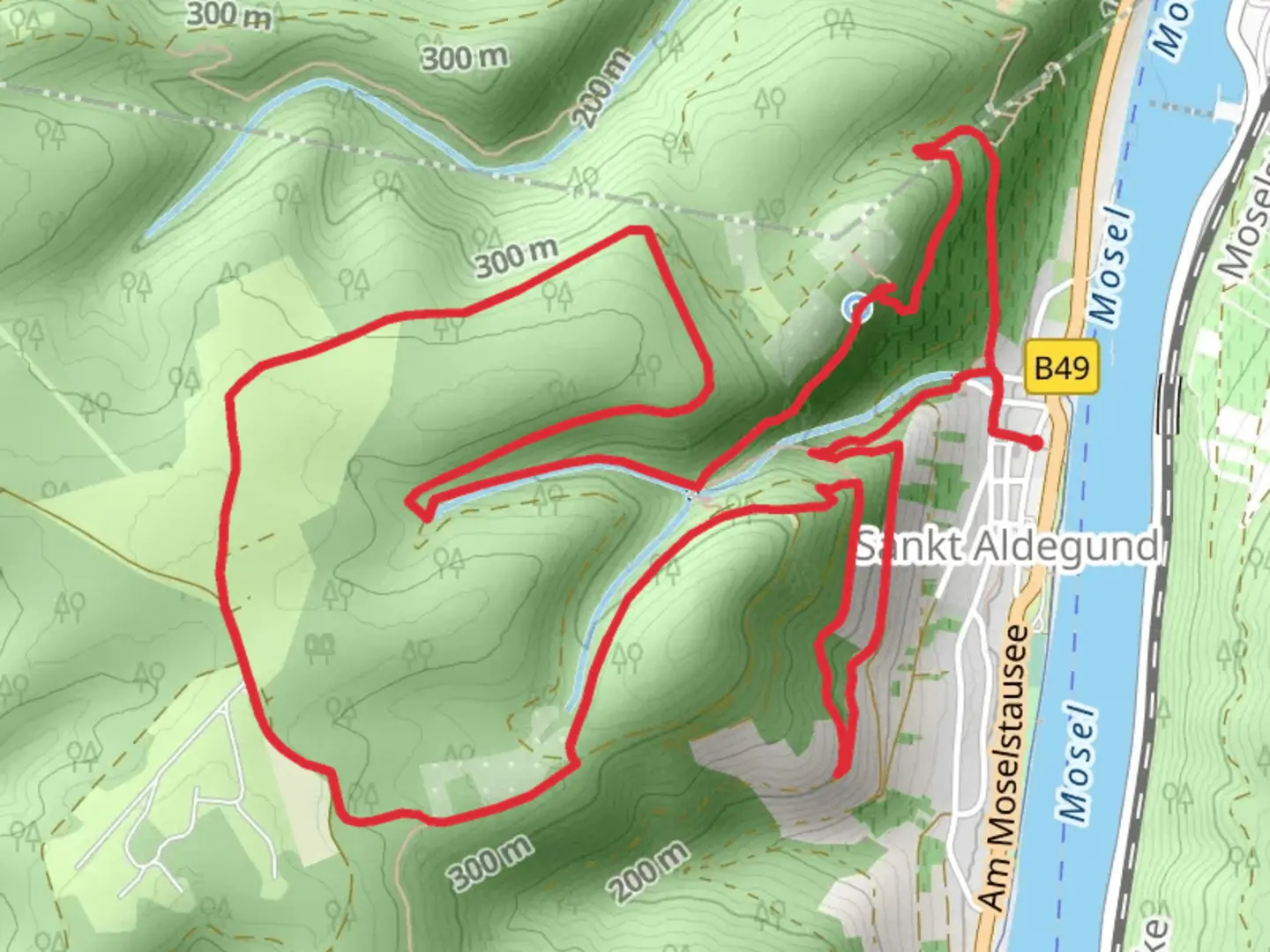 An image depicting the trail Felsen Faesser Fachwerk Loop and its surrounding area.
