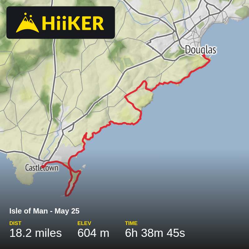 A map preview of the recording Isle of Man - May 25.